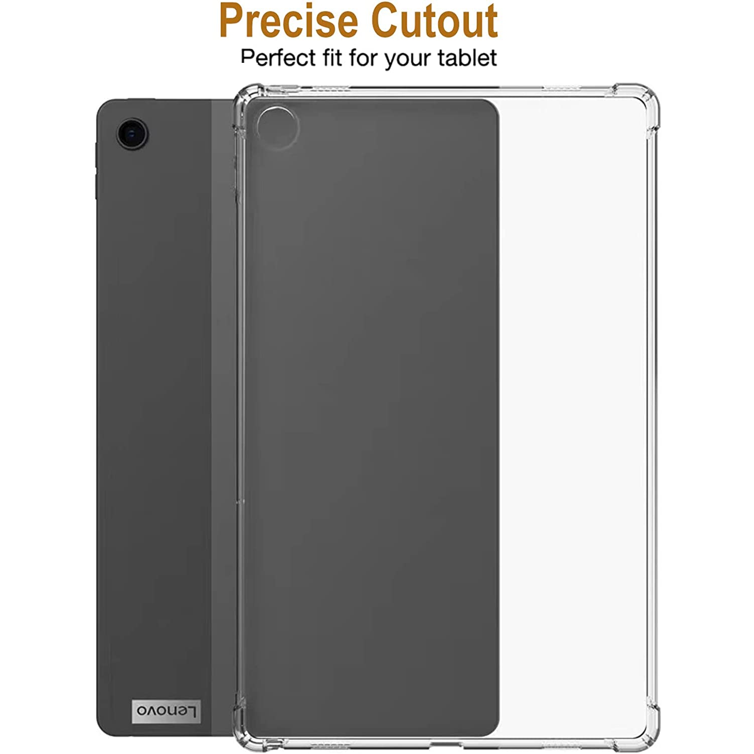 Tablet Case for Lenovo Tab M10 Plus 3nd Gen 10.6inch, K Flexible Ultra Slim Reinforced Corners Clear Protective Cover Crystal Shockproof Rugged Back
