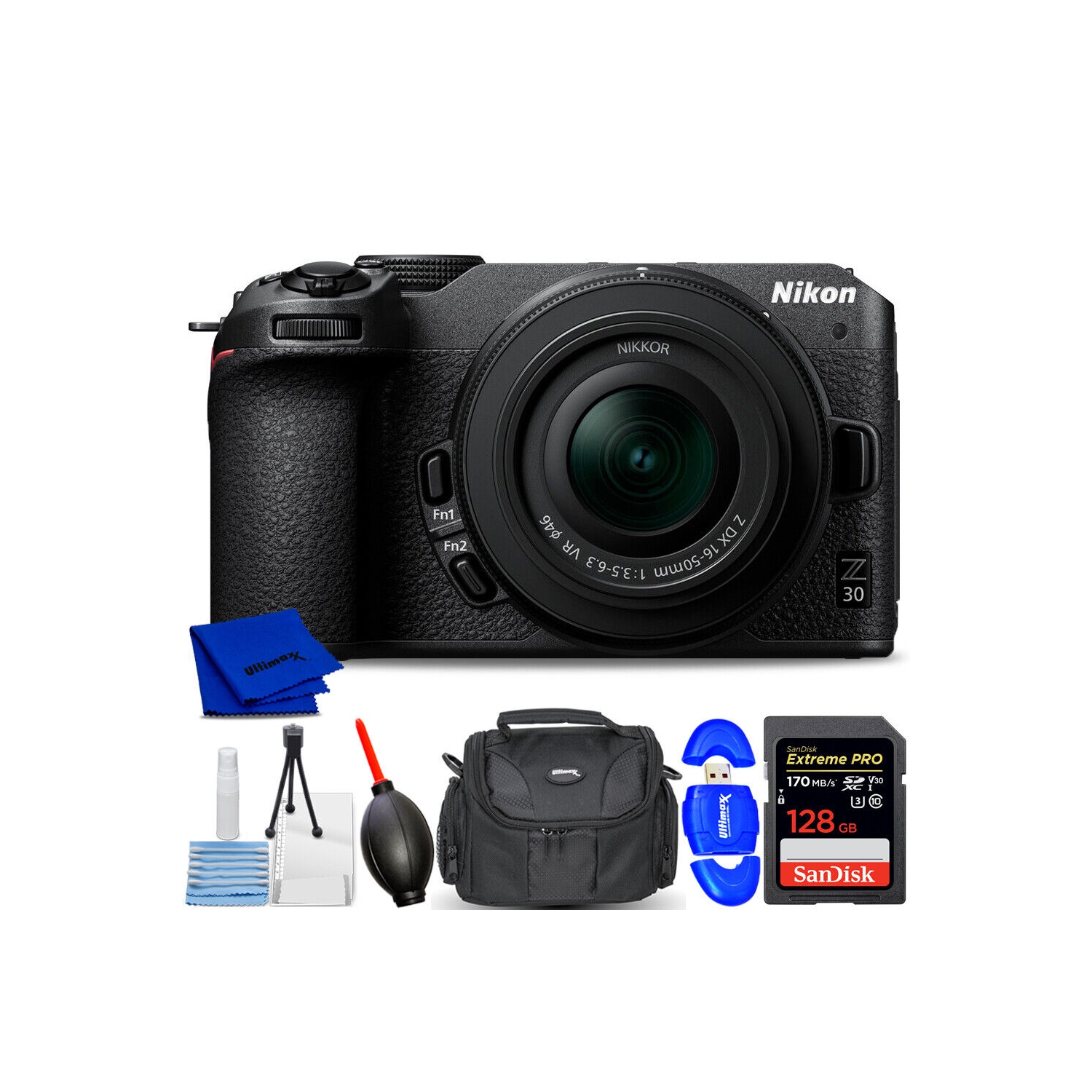 Nikon Z30 Mirrorless Camera with 16-50mm Lens 1749 - 7PC Accessory Bundle
