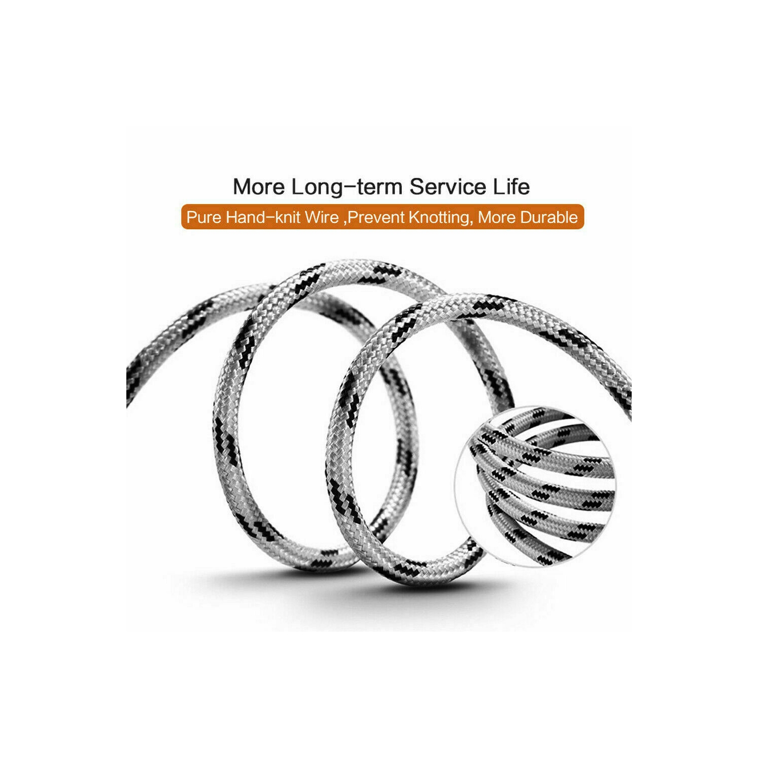 Câble micro USB tressé nylon de 6 pi Chargeur rapide USB vers micro USB 2.0 Câble de chargement Android pour Galaxy S7 S6 S5 Edge A10, J3 prime,