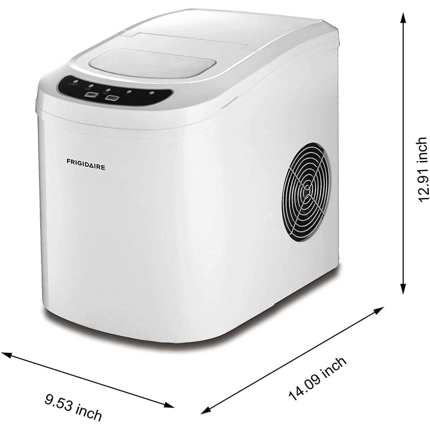 Frigidaire - Compact Ice Maker, 1.1 Liter Tank, White