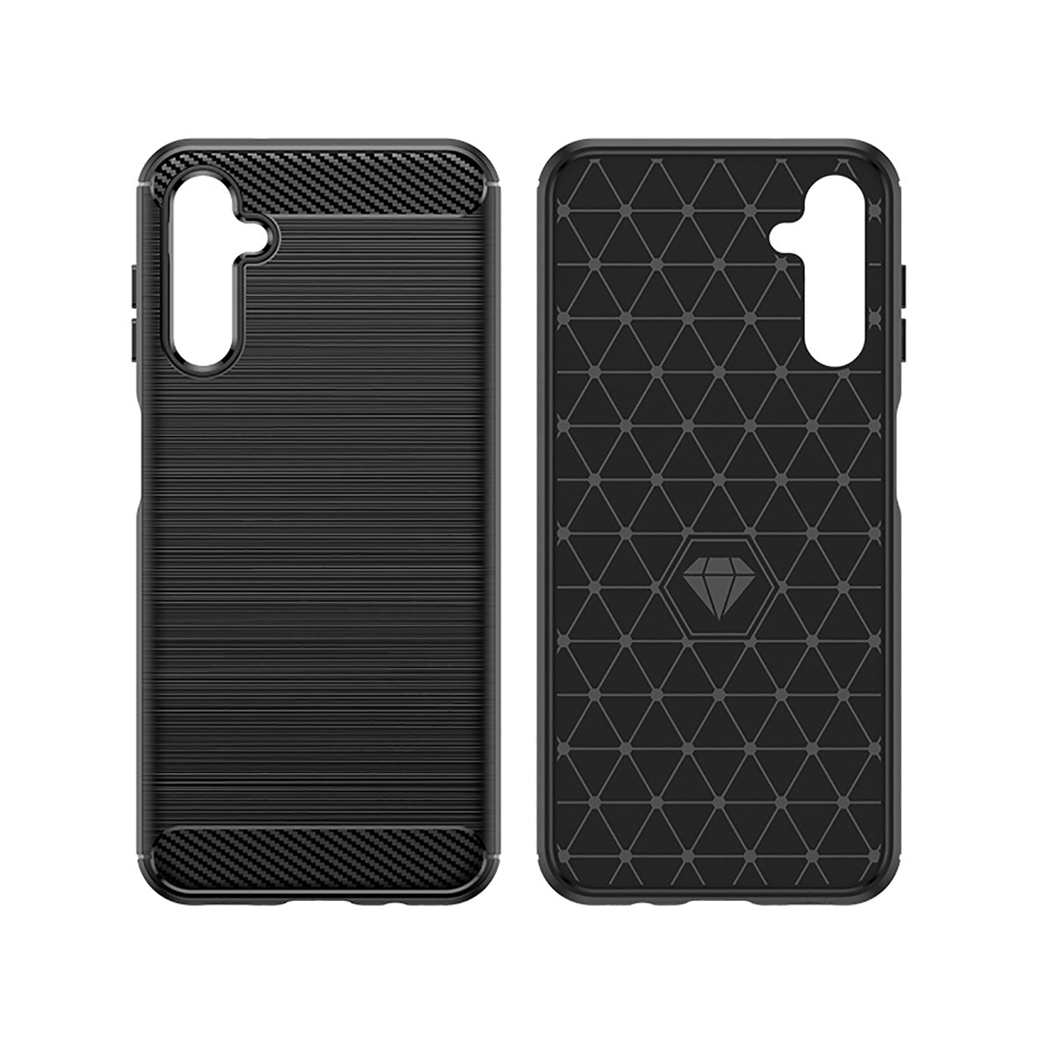 PANDACO – Étui en métal brossé noir pour Galaxy A14 de Samsung