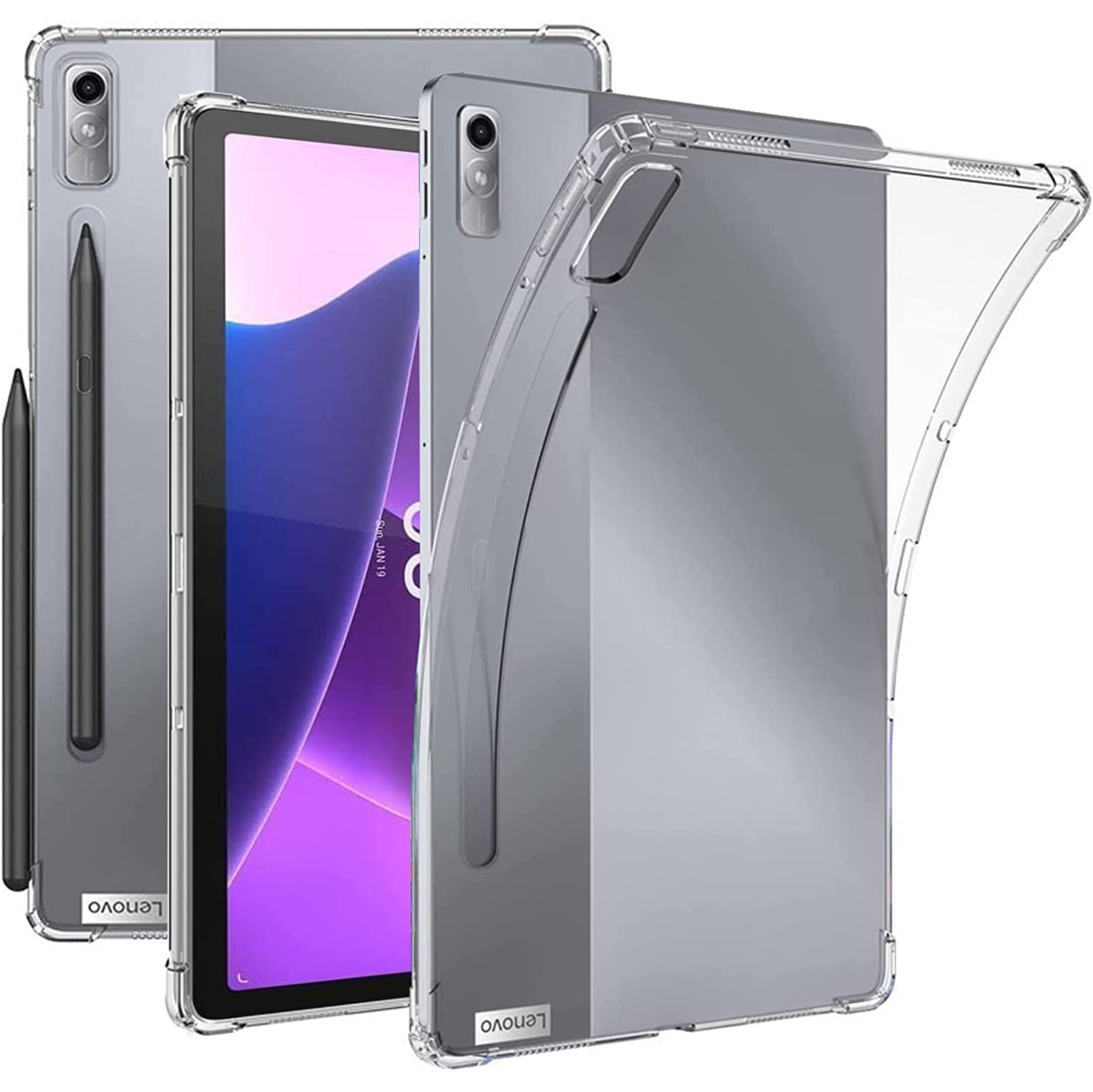 Tablet Case Compatible with Lenovo Tab P11 Pro 2nd Gen 11.2inch, K Flexible Ultra Slim Reinforced Corners Clear Protective Cover Crystal Shockproof Rugged Back Case for Lenovo Tab