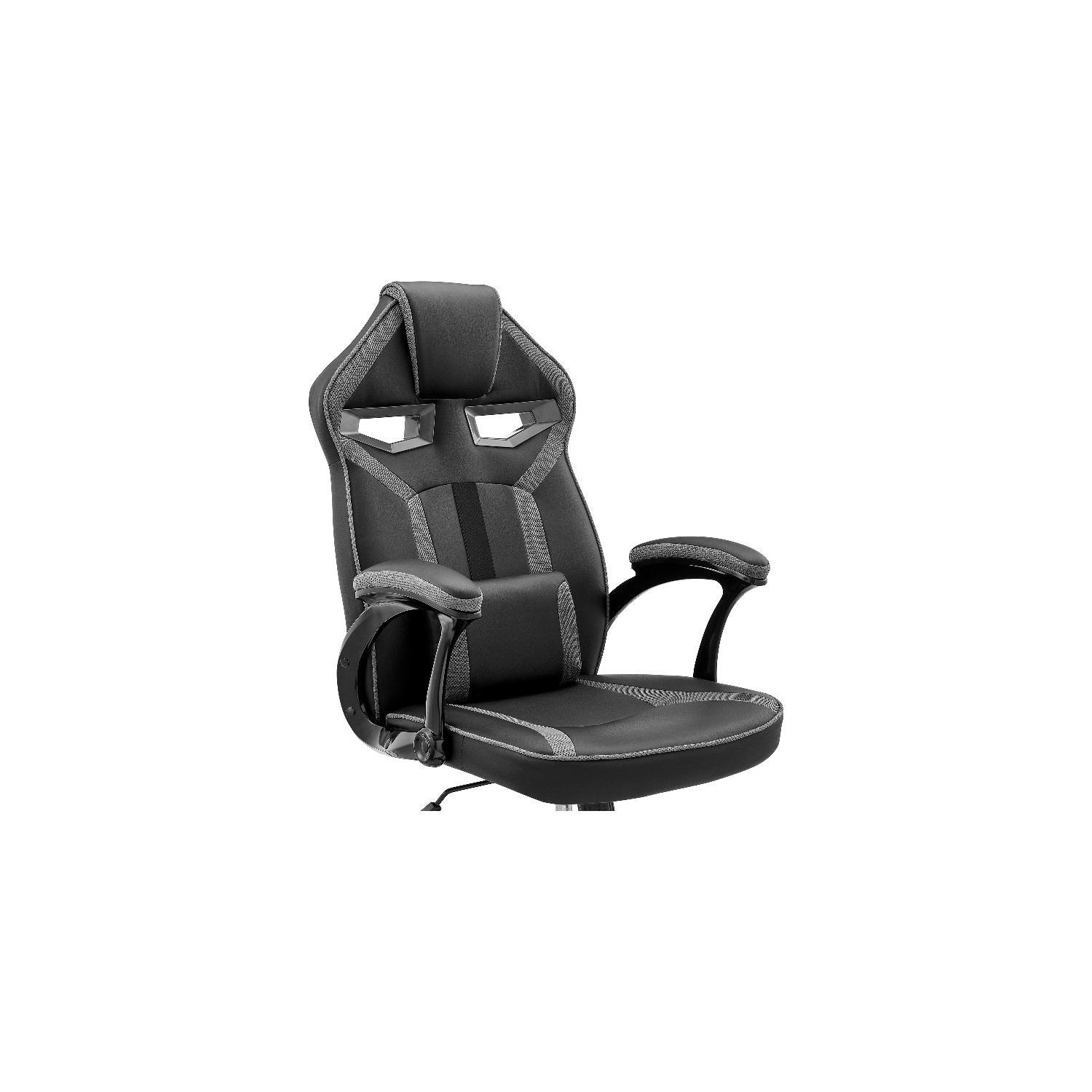 Aspect Adjustable Racing Gaming Chair Black and Dark Grey with Lumbar Support
