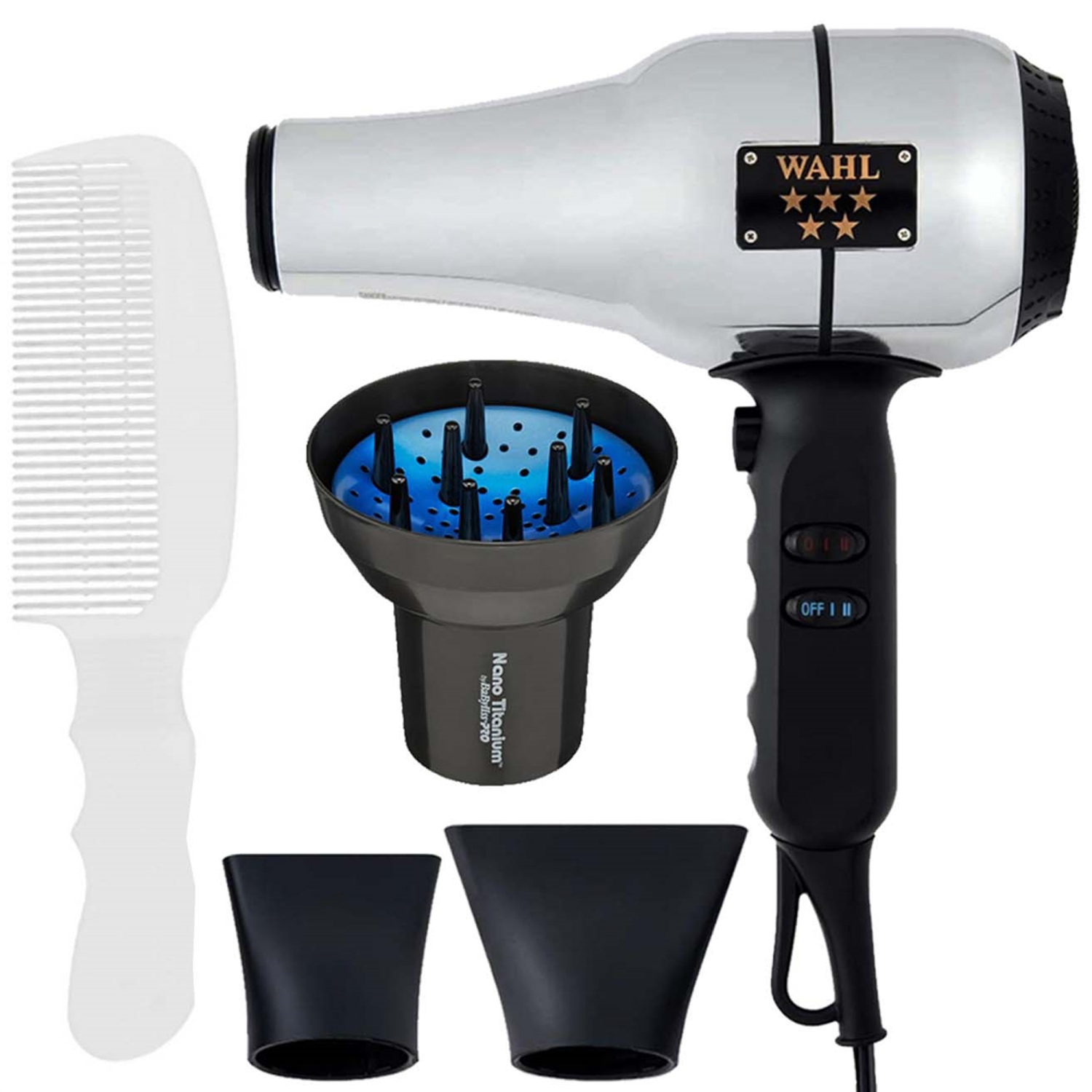 Wahl Professional 5-Star Series Ionic Hair Dryer with 2 Concentrator Nozzles Kit