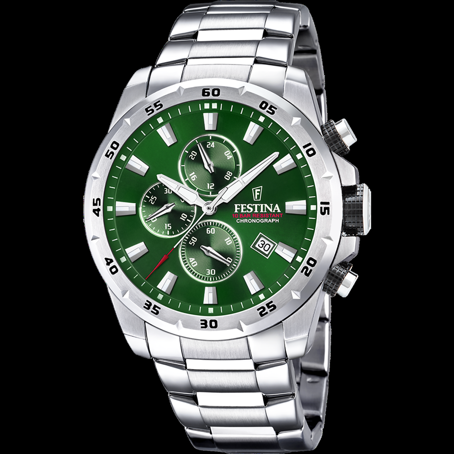 Festina F20463/3 Chrono Sport Montre en acier inoxydable en argent