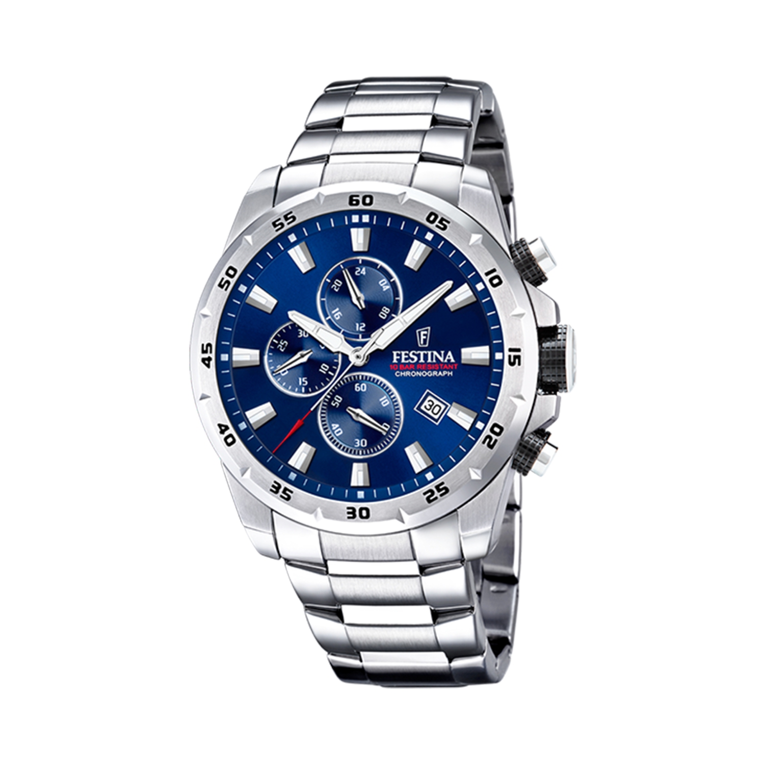 Festina F20463/2 Chrono Sport Montre en acier inoxydable en argent