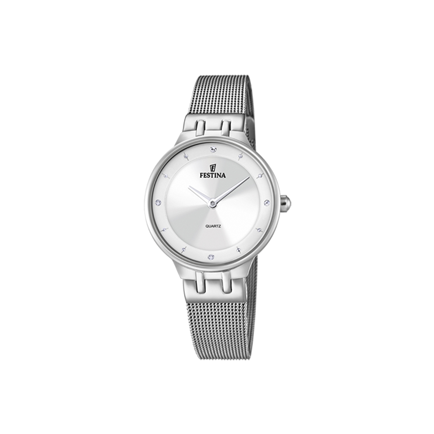 Festina F20597/1 Mademoiselle Mesh Band Watch In Silver