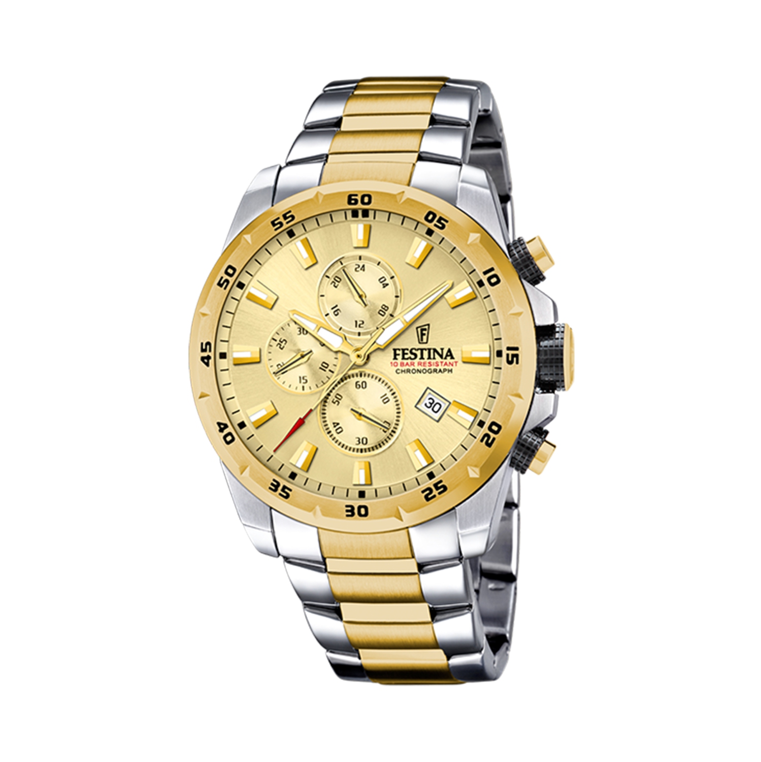 Festina F20562/1 Chrono Sport Stainless Steel Watch In Two Tone