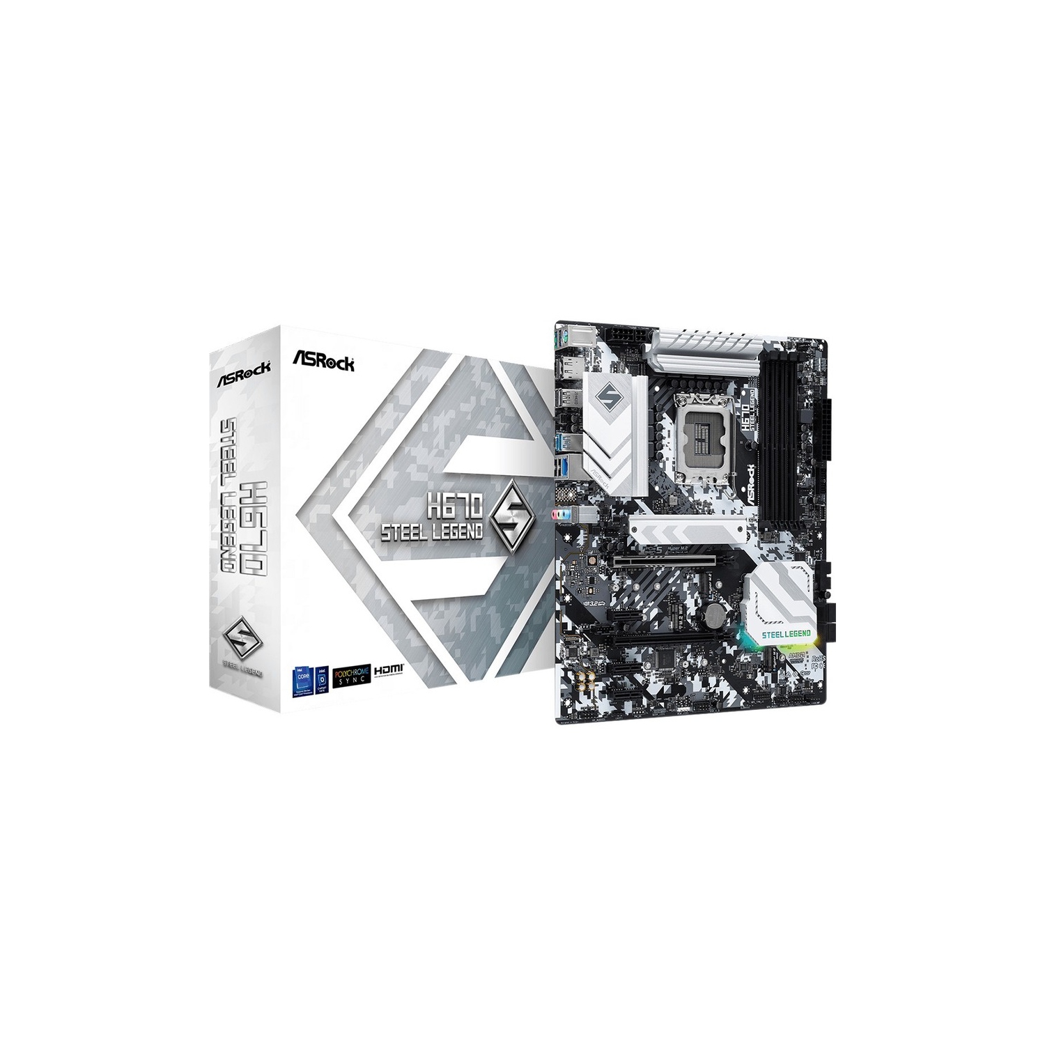 ASRock H670 Steel Legend Desktop Motherboard H670 Steel Legend