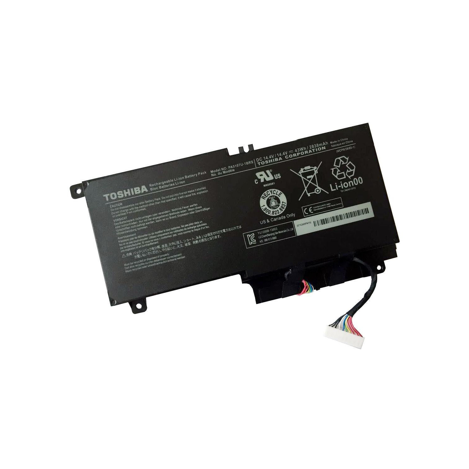 New PA5107U-1BRS Battery for Toshiba Satellite P55-a Series P55-a5312 P55-a5200