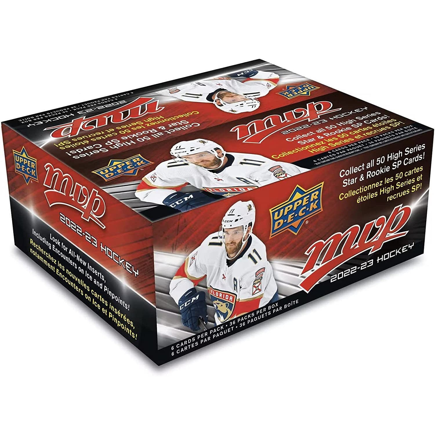 Upper Deck 2022-23 MVP Hockey Card Retail Box - 36 Packs [Card Game, 1+ Players]