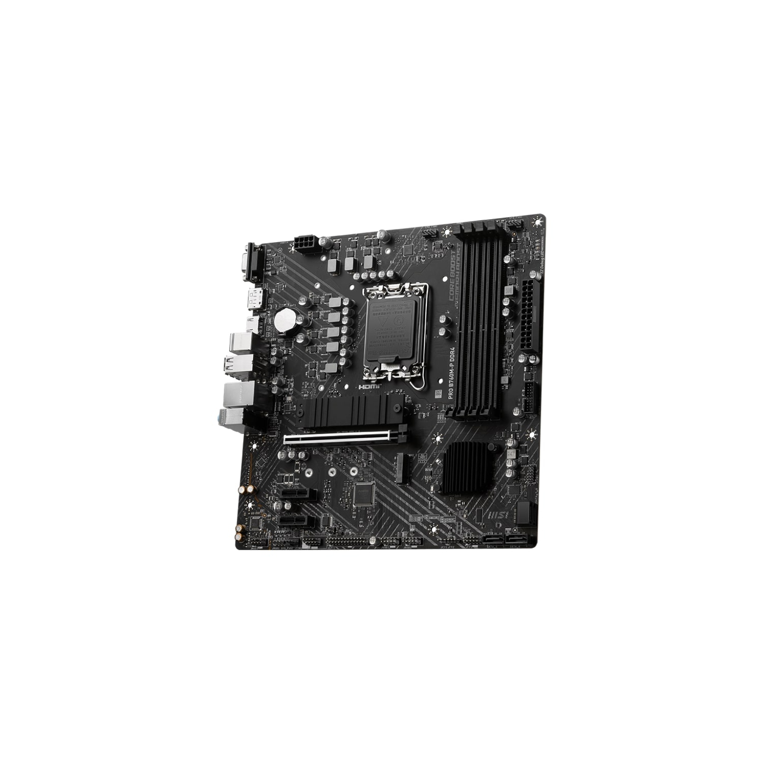 MSI PRO B760&nbsp;M-P DDR4, Intel B760, mATX LGA Socket 1700, prend en charge le processeur Intel® 12th/13th génération, 4 DIMM DDR4, PCIe 4,0, M.2 x