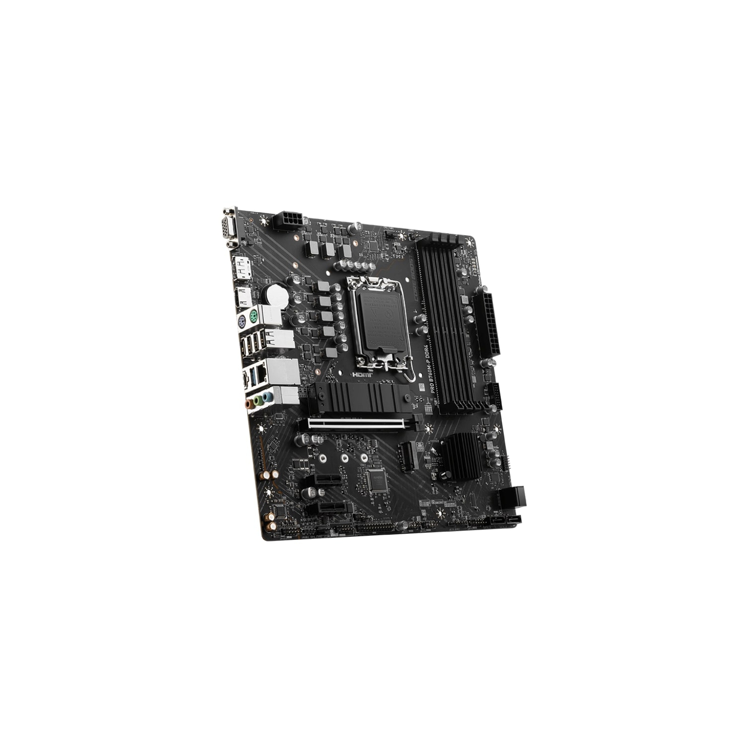 MSI PRO B760&nbsp;M-P DDR4, Intel B760, mATX LGA Socket 1700, prend en charge le processeur Intel® 12th/13th génération, 4 DIMM DDR4, PCIe 4,0, M.2 x