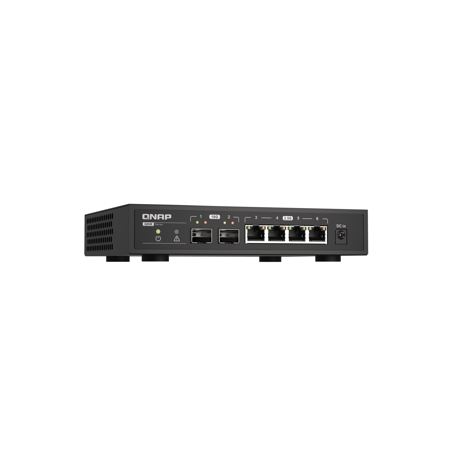 QNAP – Commutateur non géré QSW-2104-2S-A-US avec 2 ports 10GbE SFP+ et 4 ports 2,5GbE RJ45 Plug & Play Switch