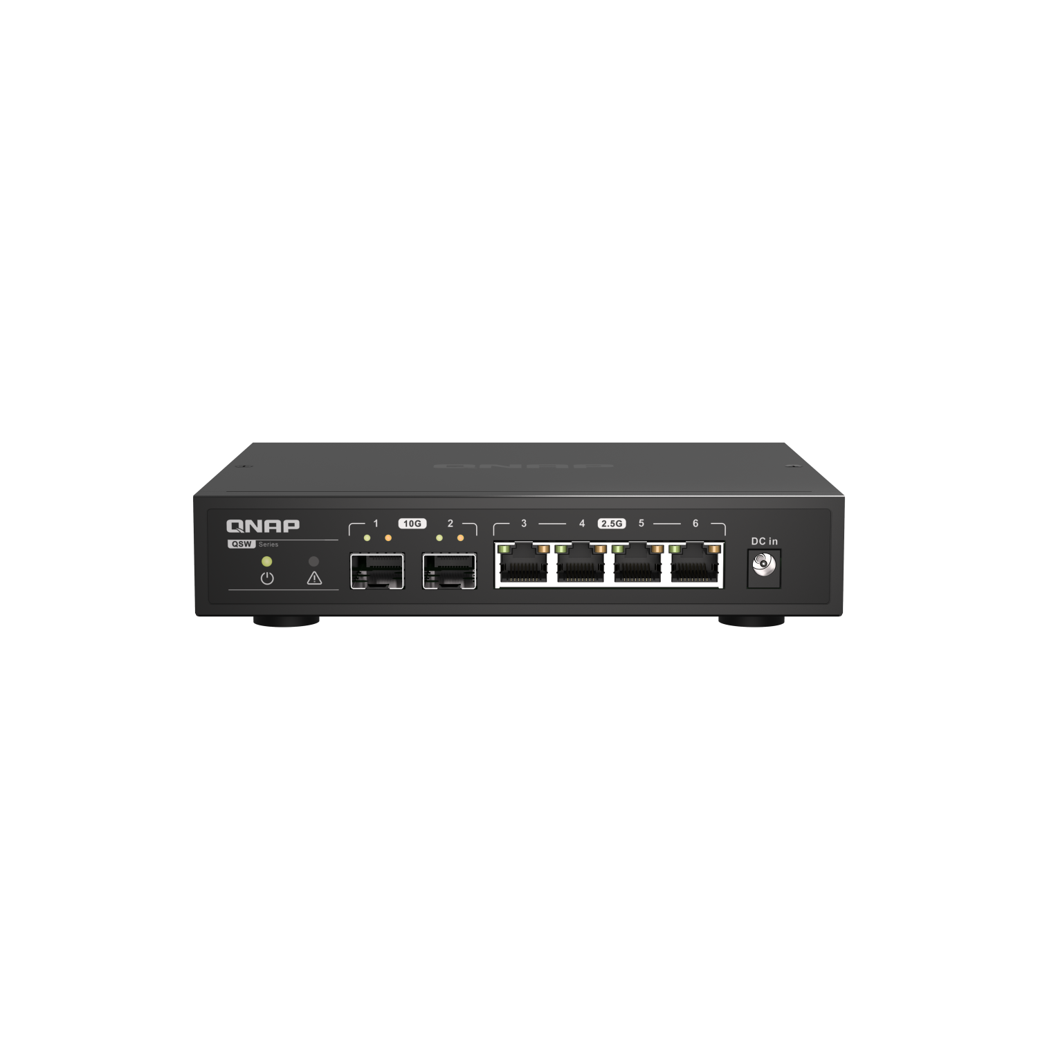 QNAP – Commutateur non géré QSW-2104-2S-A-US avec 2 ports 10GbE SFP+ et 4 ports 2,5GbE RJ45 Plug & Play Switch