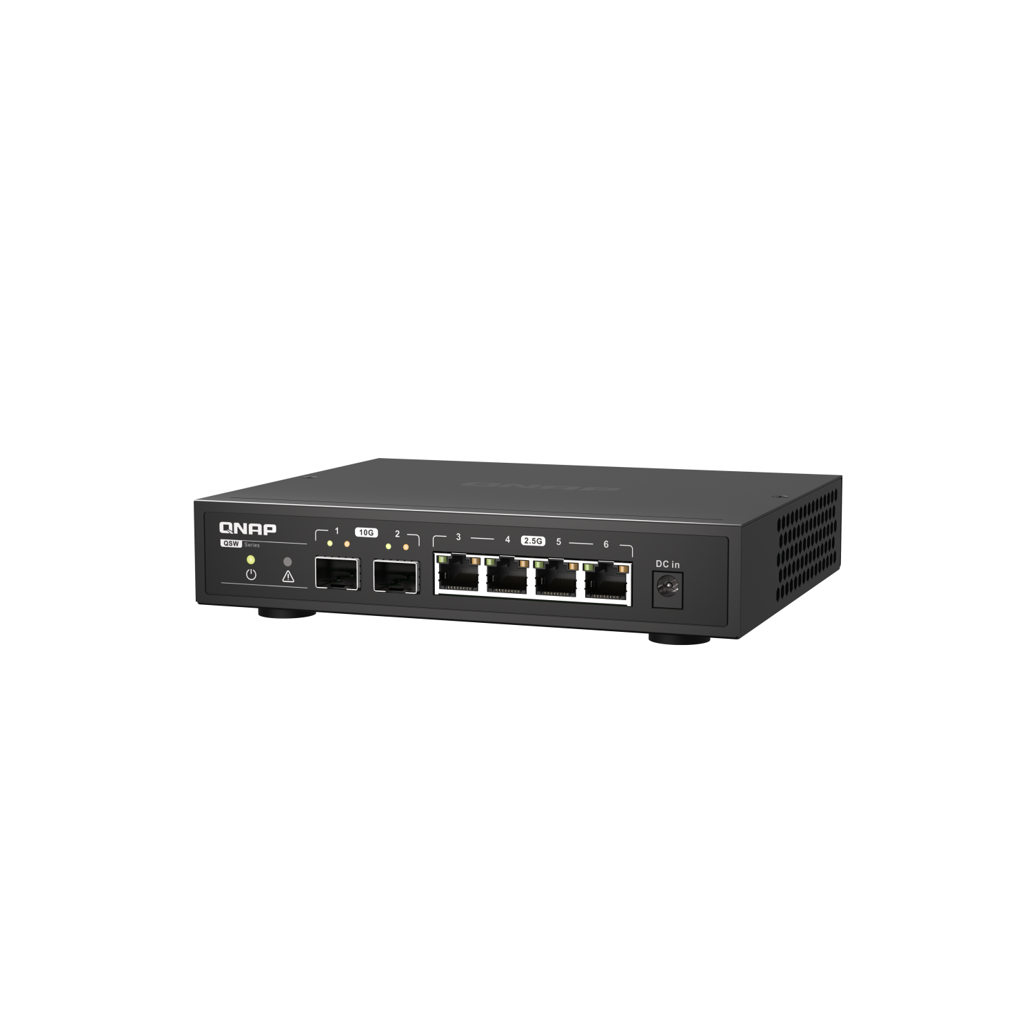 QNAP – Commutateur non géré QSW-2104-2S-A-US avec 2 ports 10GbE SFP+ et 4 ports 2,5GbE RJ45 Plug & Play Switch