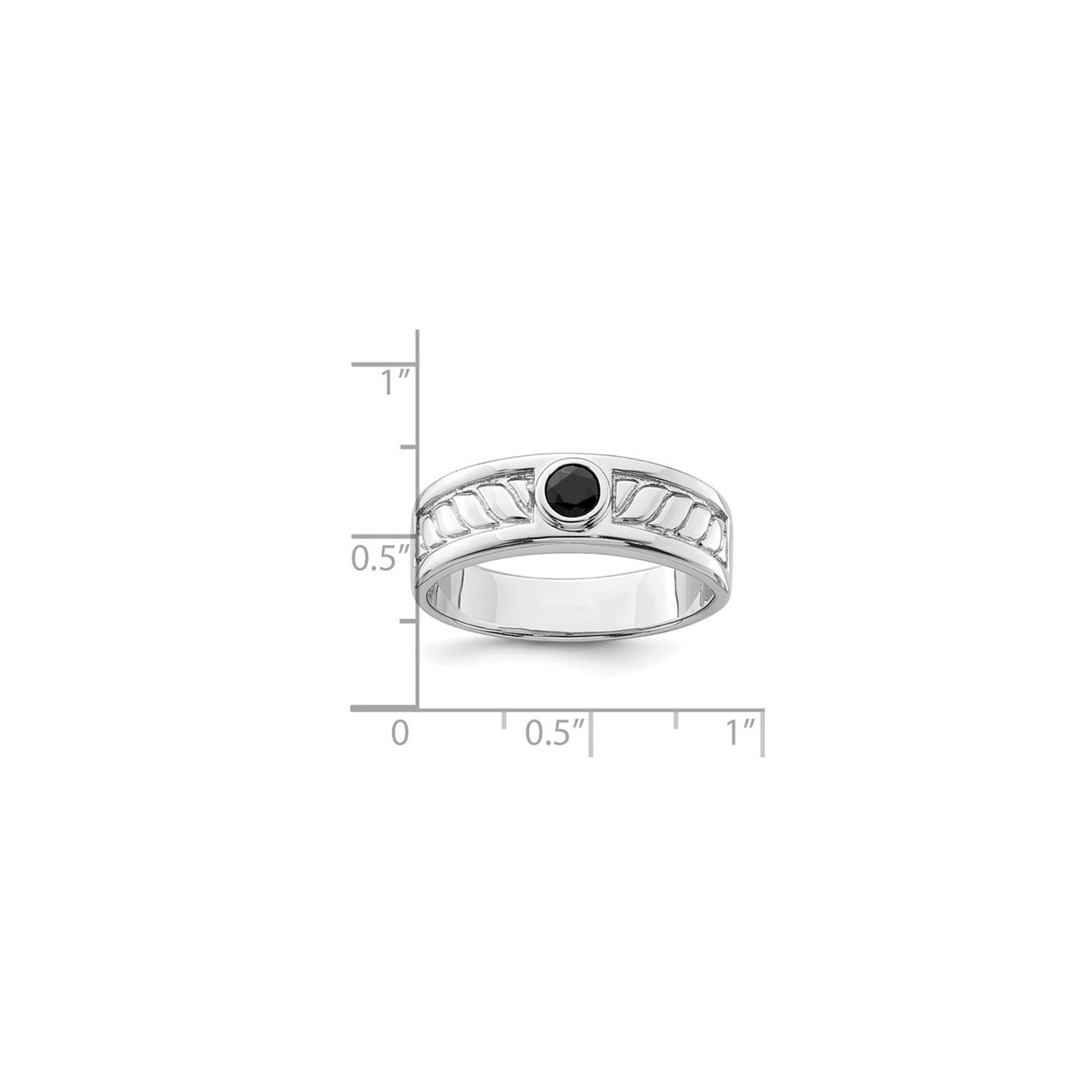 Mens 1.50 Carat Black Onyx Ring in Sterling Silver