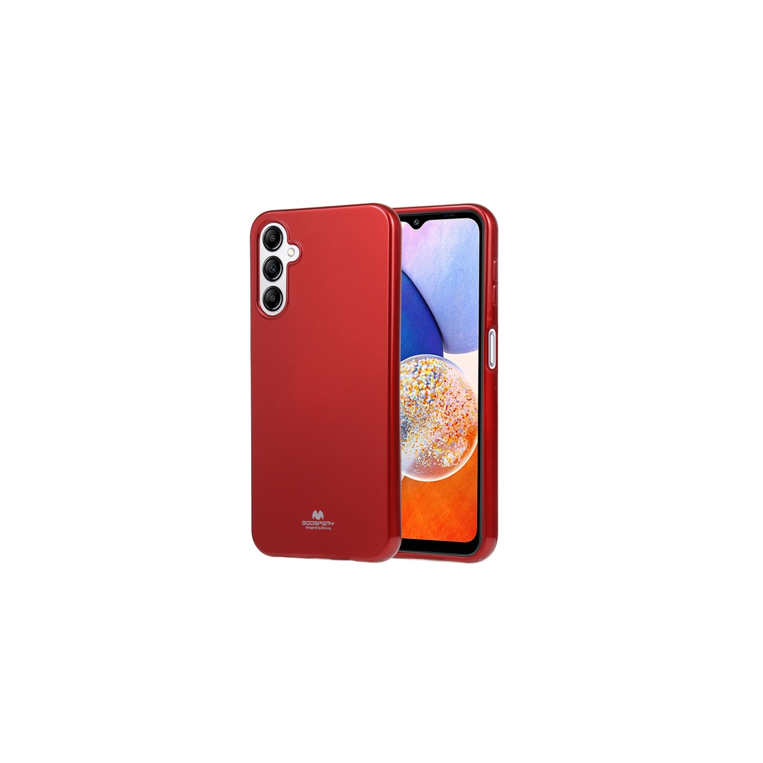 Coque en TPU TopSave Goospery Pearl Jelly Gel pour Samsung Galaxy A14 5G 6.6", Rouge
