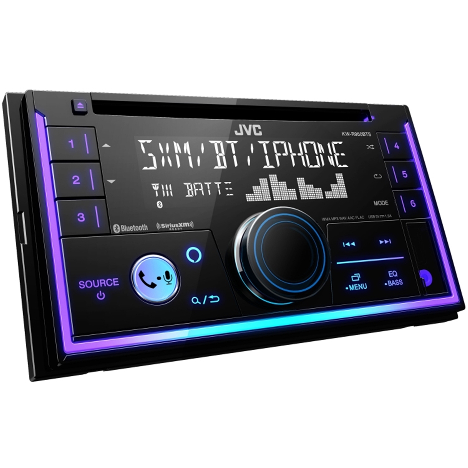 JVC KW-R950BTS - Radio/Multimedia Receiver with CD Player and Bluetooth, For Car, Black