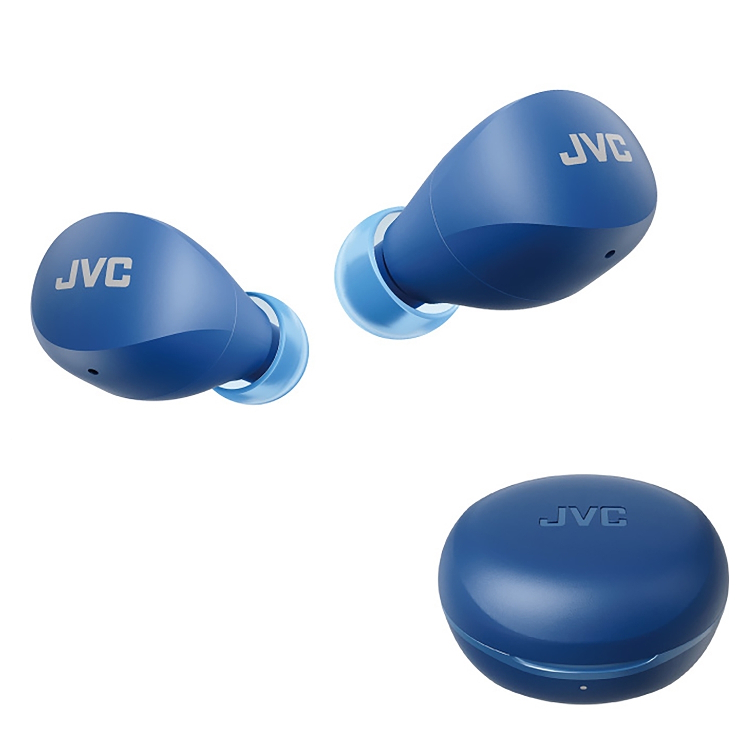 JVC HA-A6T-A - Écouteur Sans-Fil Intra-Auriculaire, Bluetooth 5.1, Avec Boitier de Recharge et Commande Tactile, Bleu