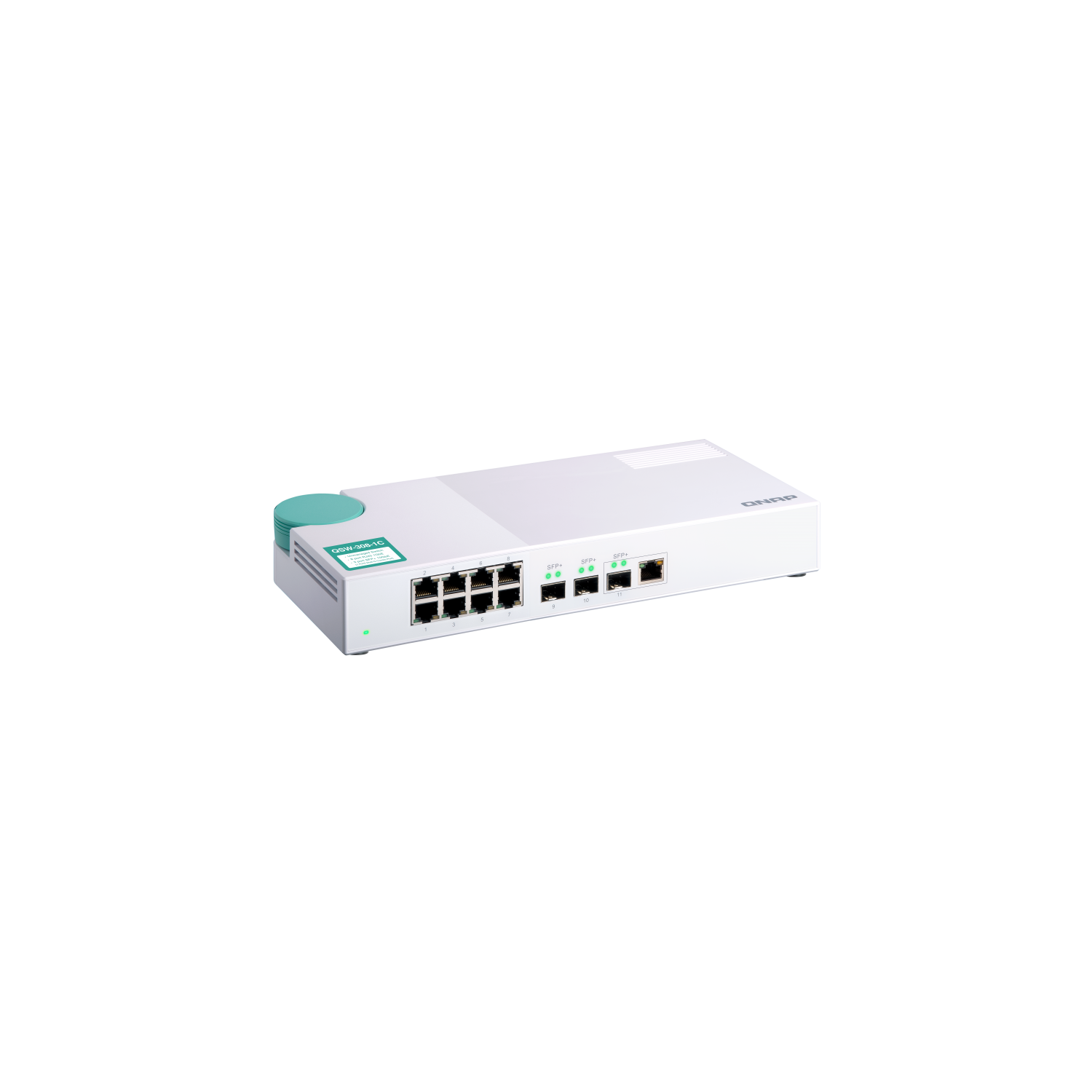 QNAP – Commutateur QSW-308-1C 10GbE, 3 ports 10G SFP+ et commutateur non géré Gigabit à 8 ports