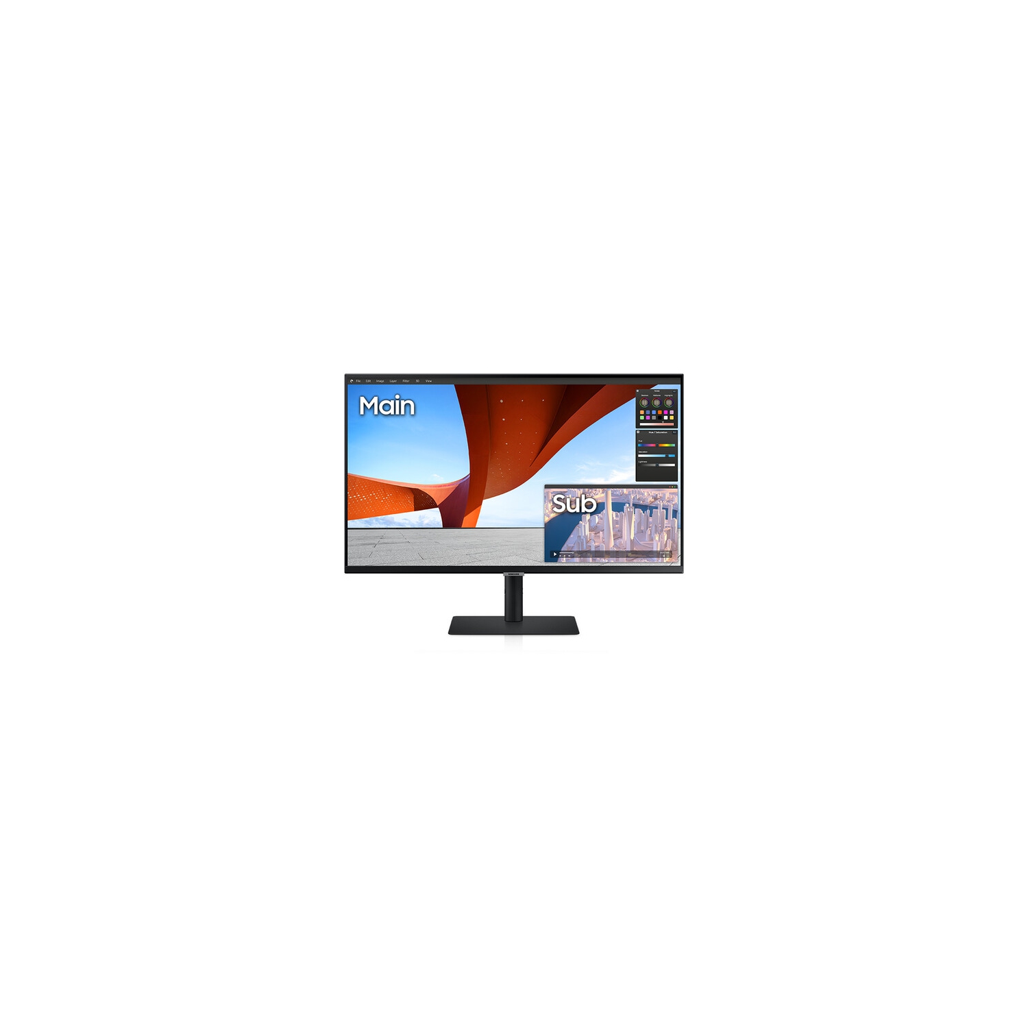 Samsung 27" UHD 60Hz IPS LED V-Sync Monitor - Black