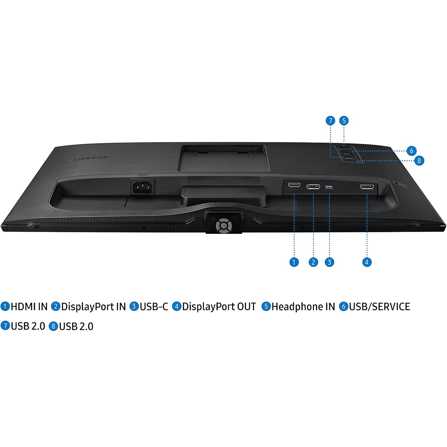 Moniteur IPS USB-C WQHD 24 po de Samsung avec support réglable en hauteur - Noir