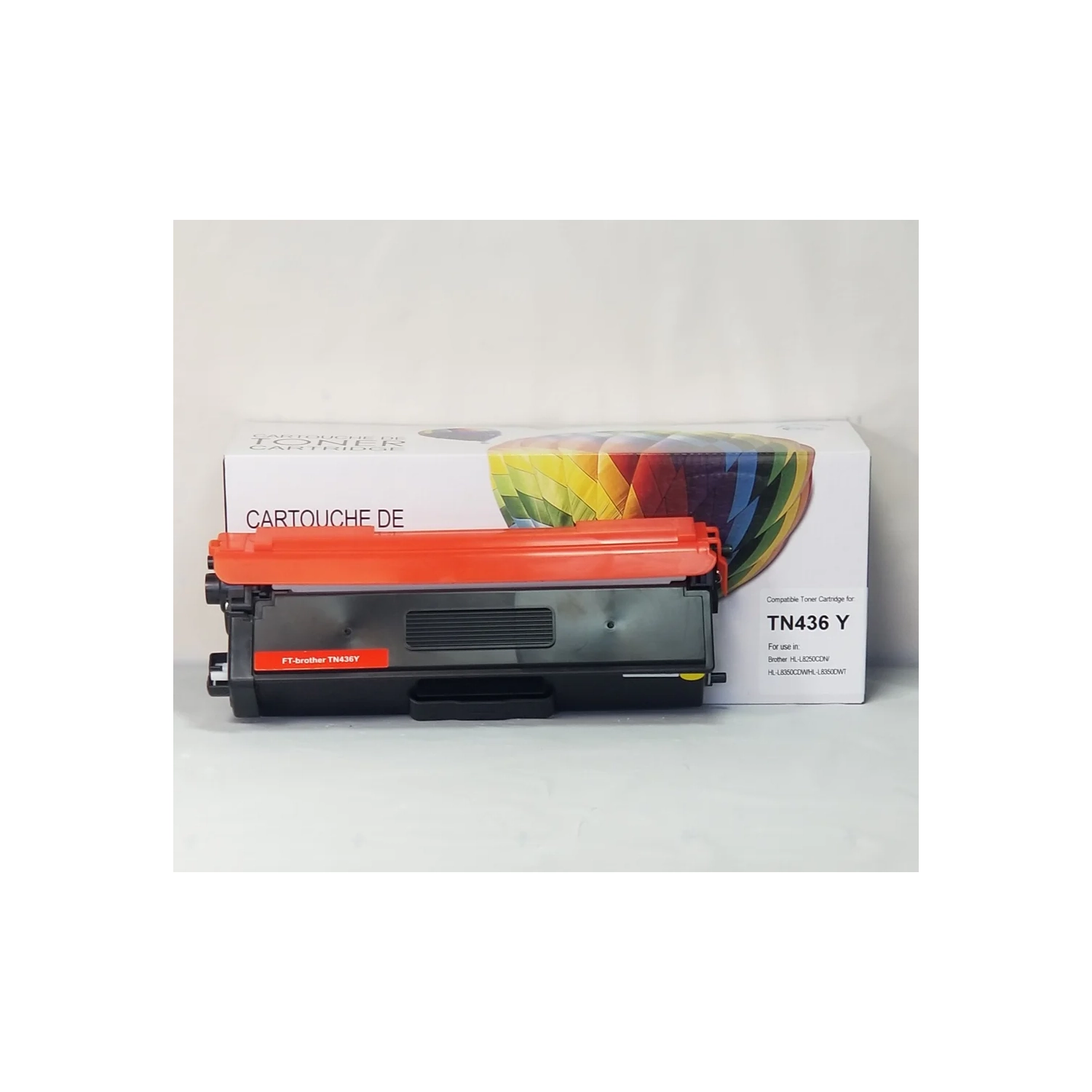 CARTOUCHE D’ENCRE EN POUDRE JAUNE DE BROTHER COMPATIBLE TN436Y