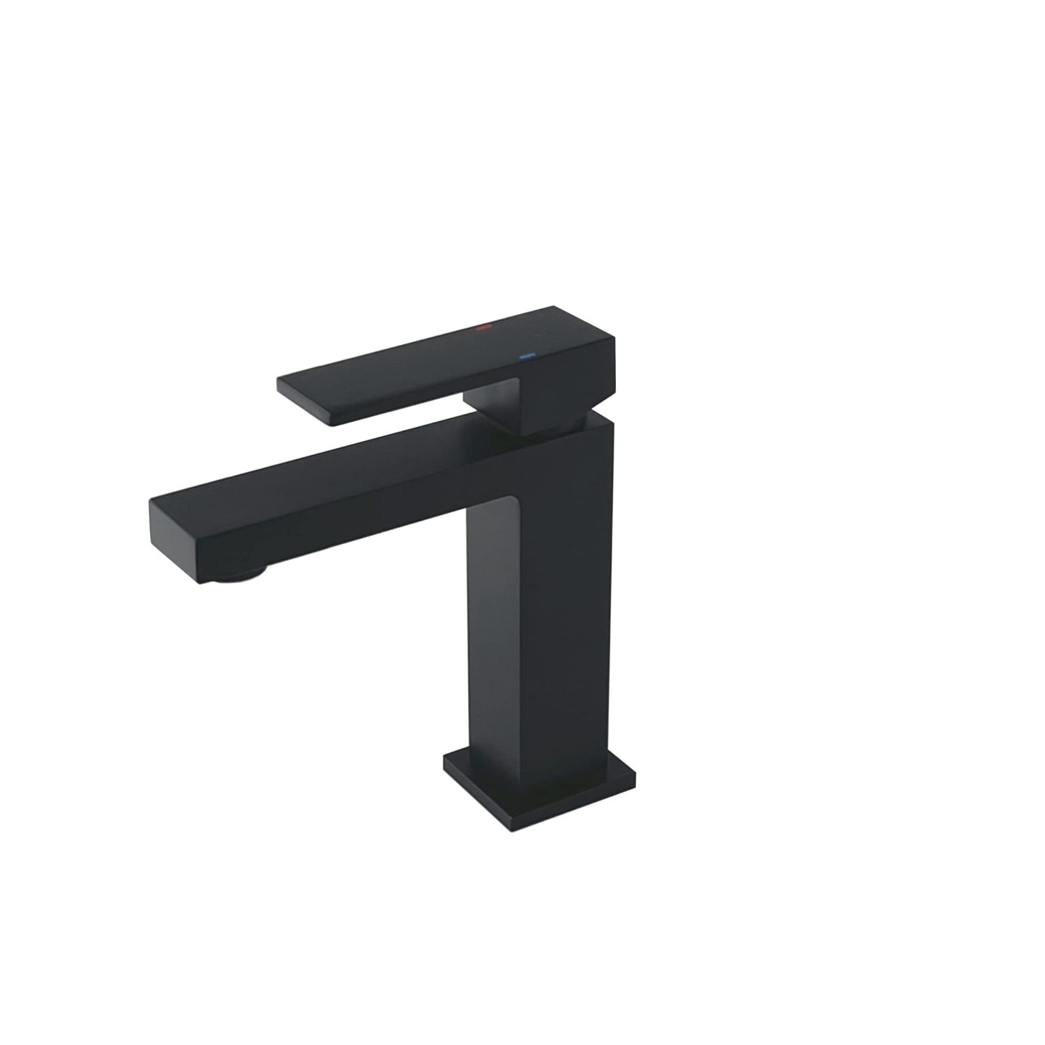 Stylish Single Handle Matte Black Finish Bathroom Faucet B-112N