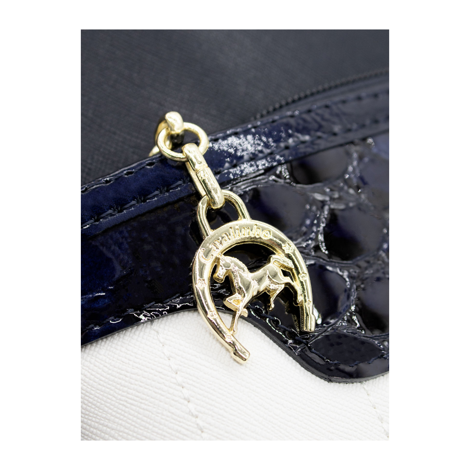 Cavalinho Grace Backpack Navy / White - Leather and Canvas