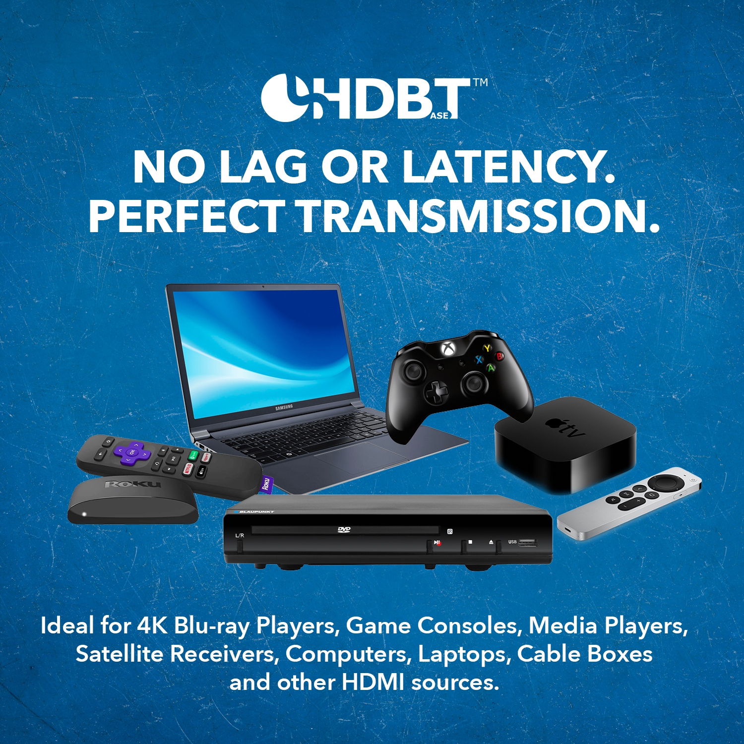 4K UHD HDMI Extender With HDBaseT Over CAT5e/6/7 Supports ARC & Bi-Directional IR Control up to 230 Ft