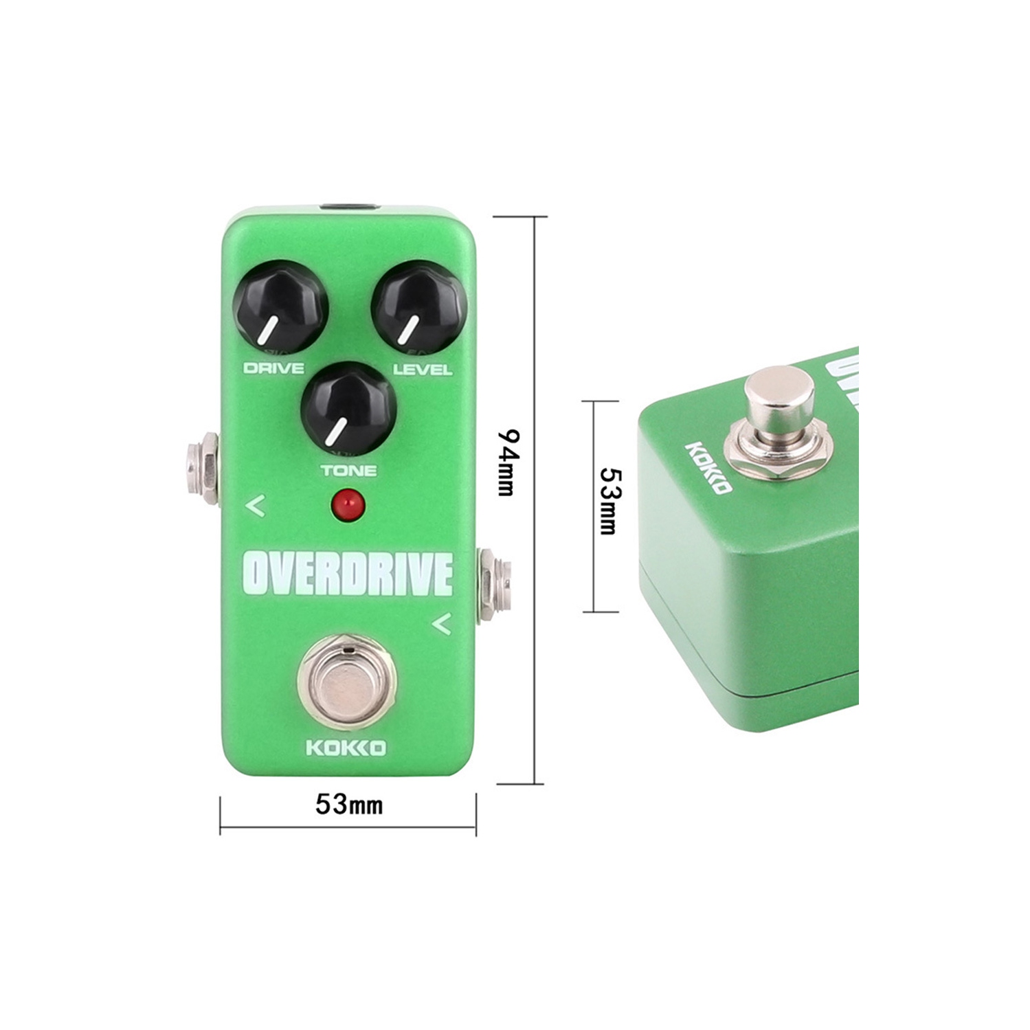 FOD3 Mini Overdrive Effect Pedal, Portable Aluminium Body True Bypass Tube Overload Pedal for Electric Guitar
