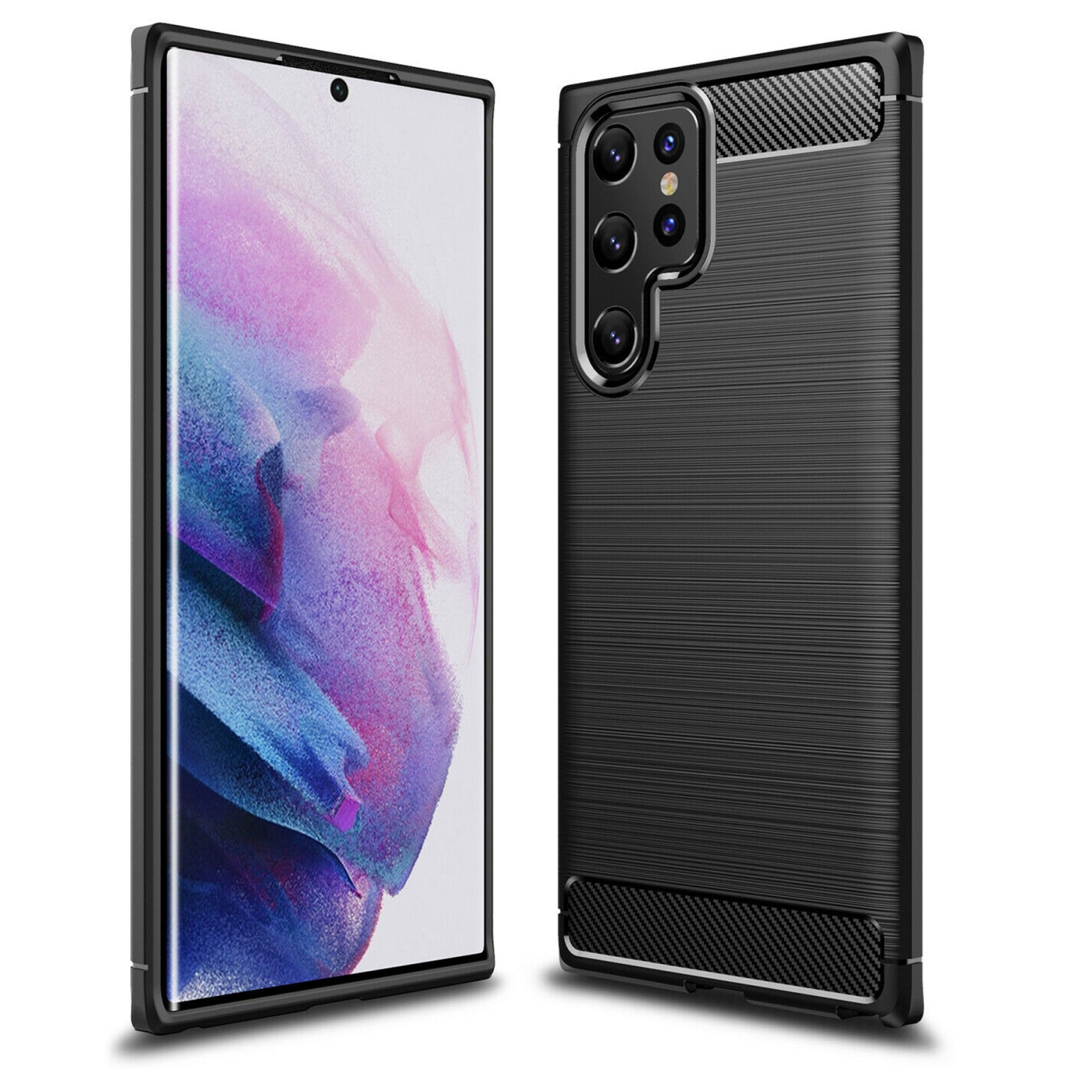 Samsung S22 Ultra 5G Case Design Hard Back Heavy Duty Rugged Shockproof Carbon Fiber Case Samsung Galaxy S22 Ultra Case