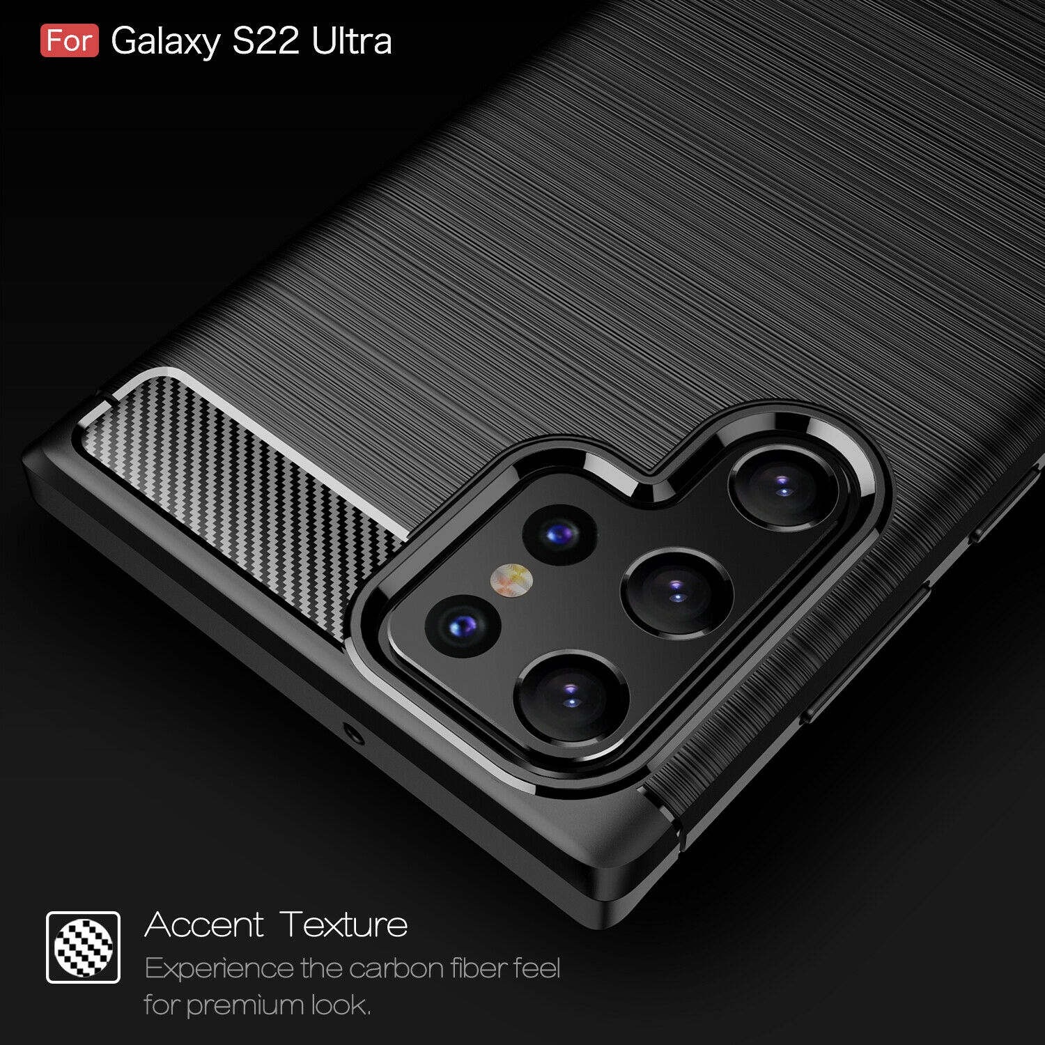 Samsung S22 Ultra 5G Case Design Hard Back Heavy Duty Rugged Shockproof Carbon Fiber Case Samsung Galaxy S22 Ultra Case