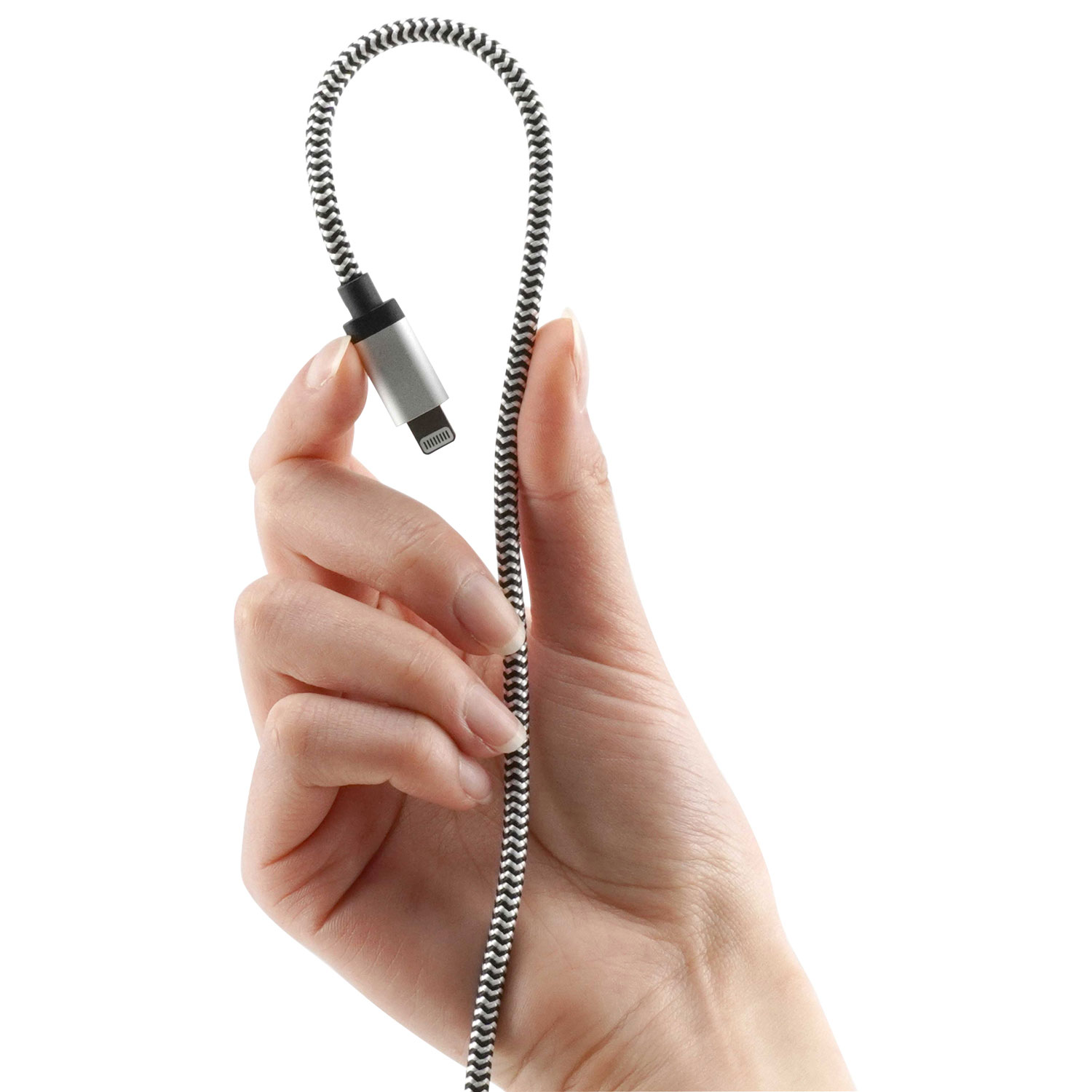 LBT 0.3m USB Type-A/ Lightning Cable (LBTBW0102) - Black/White