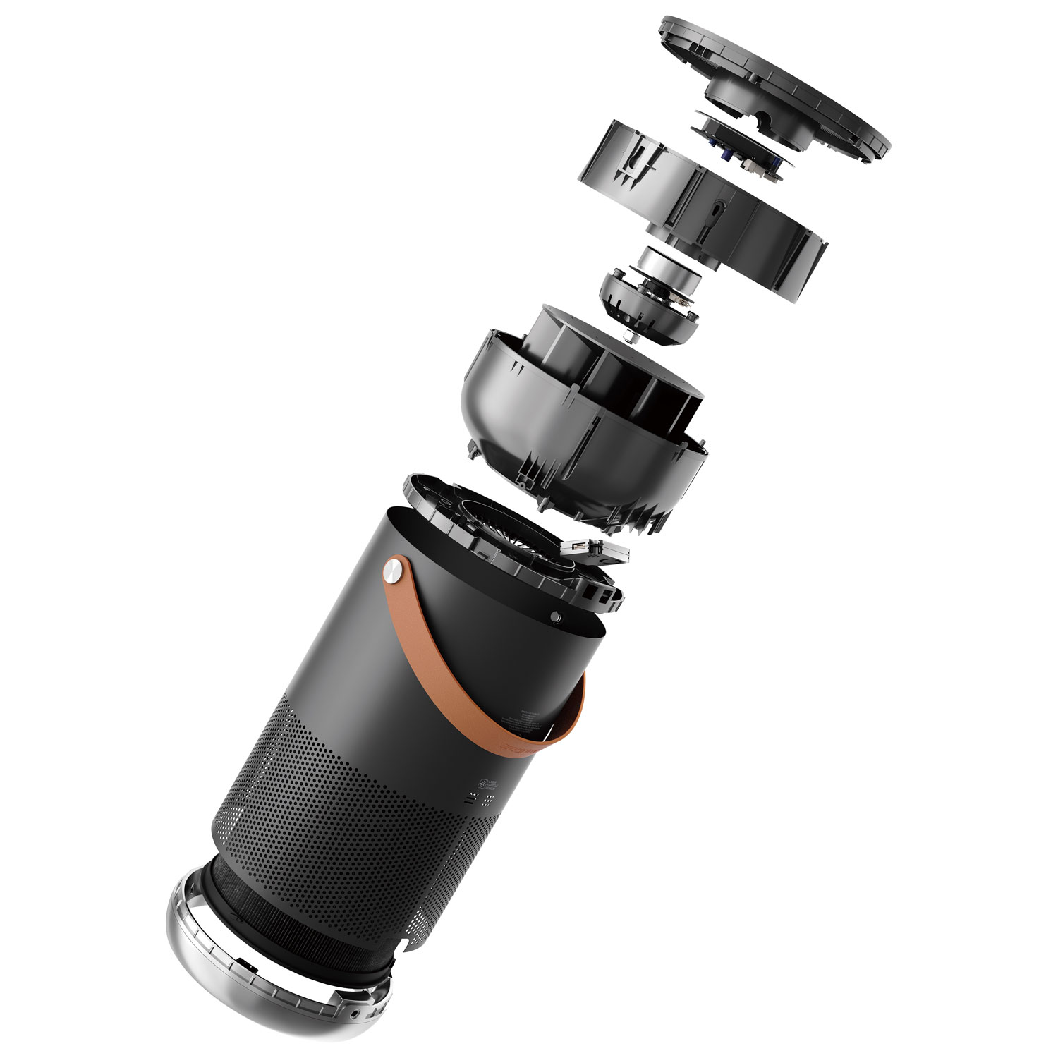 Purificateur d'air P1 Smartmi avec filtre HEPA - 320 pi² - Noir