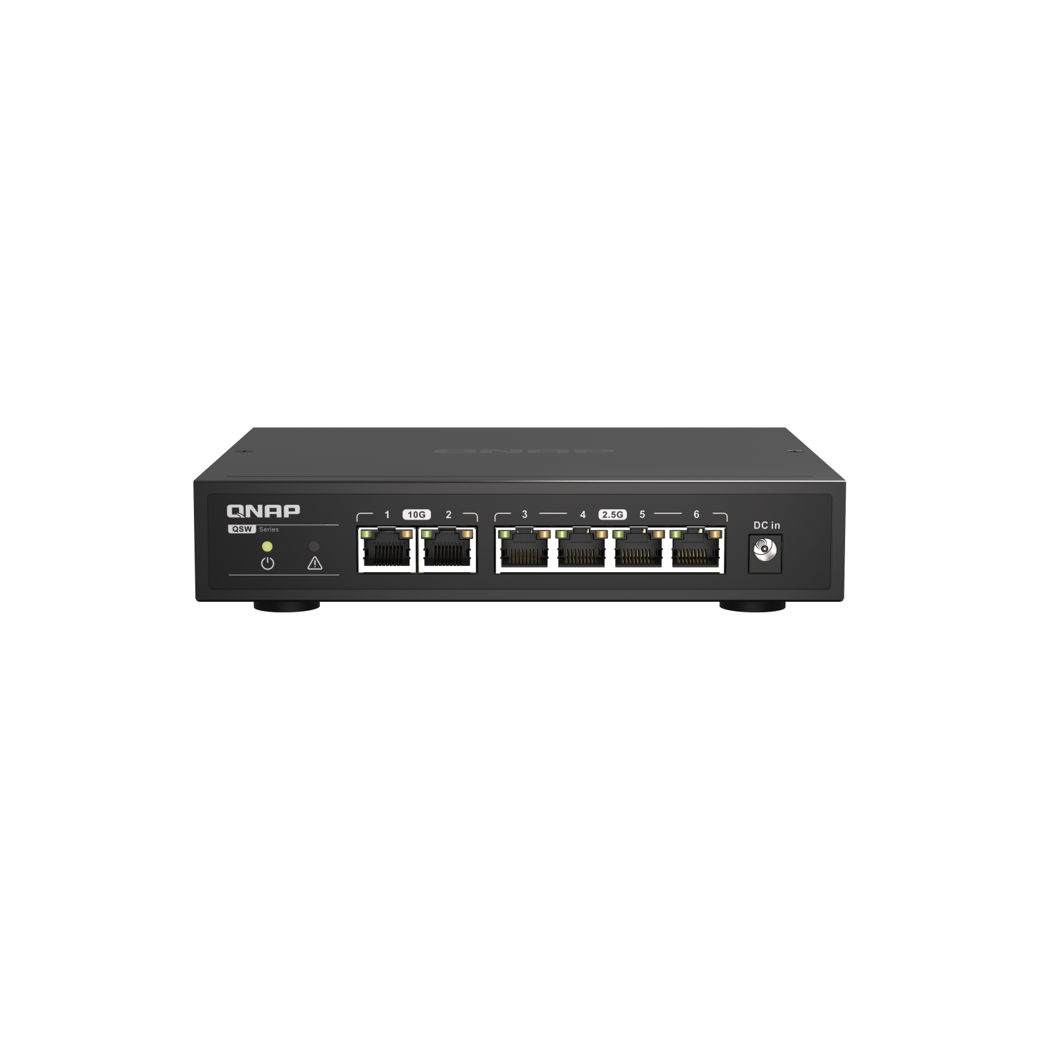 QNAP QSW-2104-2T-A-US 6-Port 10GbE & 2.5GbE Plug & Play unmanaged Network Switch