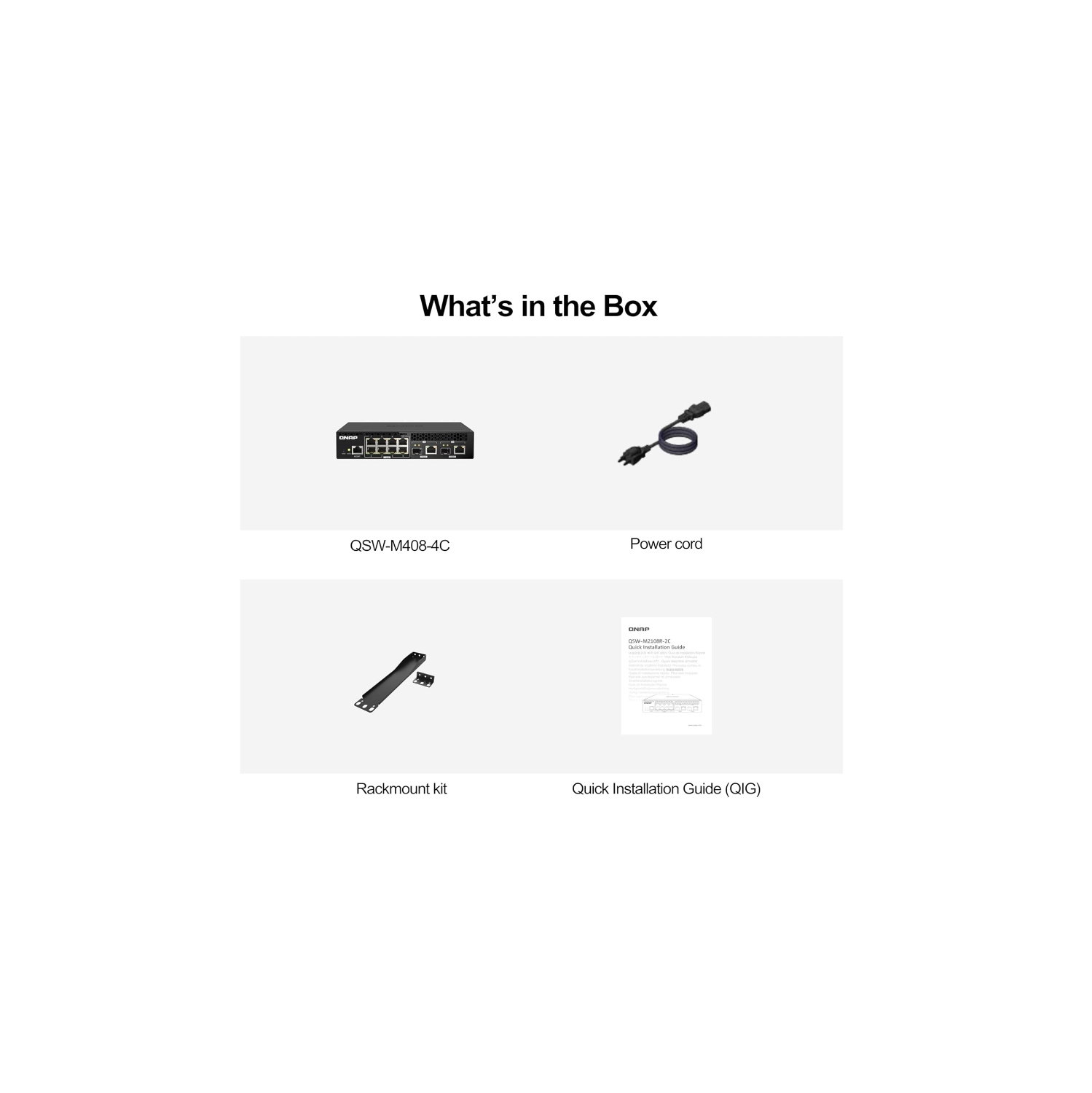 QNAP – Commutateur de montage sur bâti demi-largeur géré par le Web QSW-M2108R-2C, avec deux ports combinés SFP+/RJ45 10GbE et huit ports Gigabit 2,5