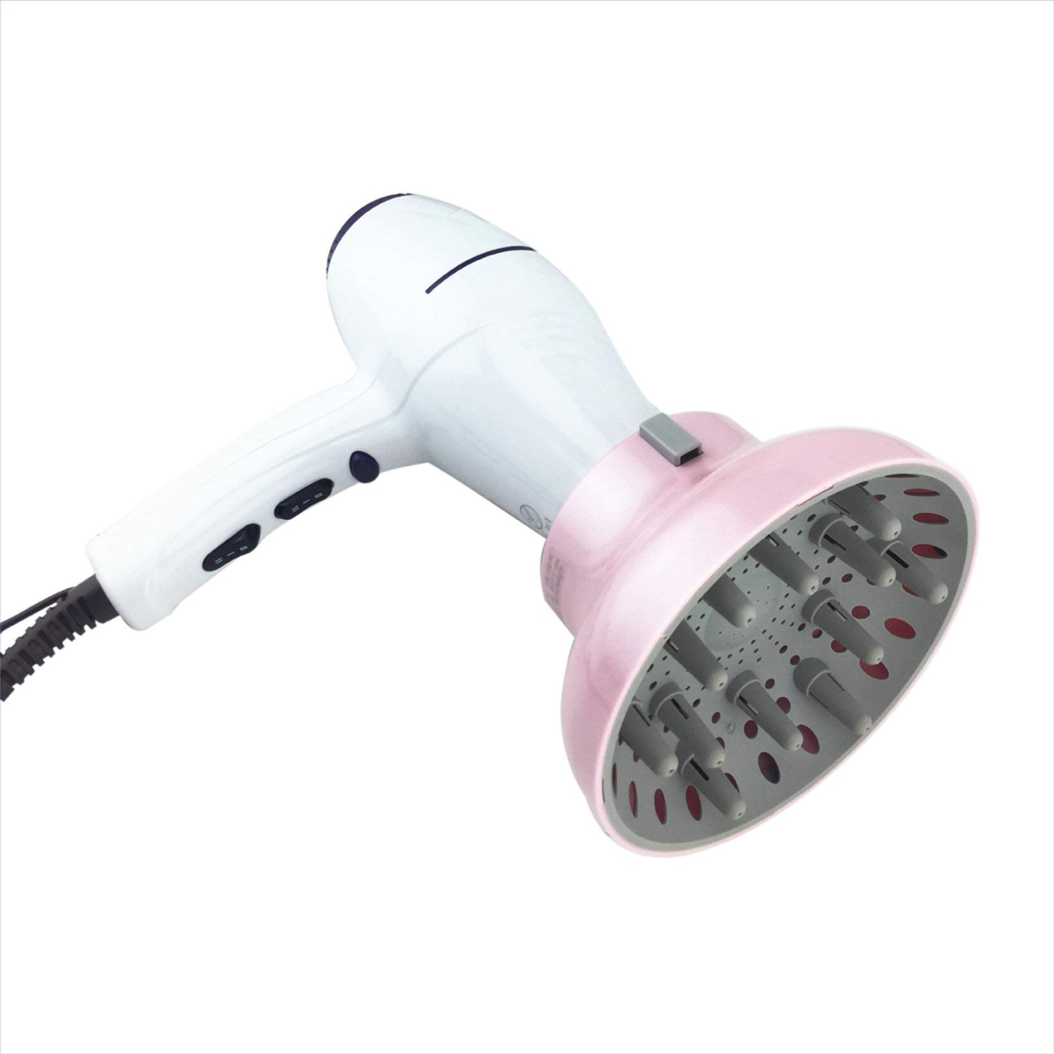 airizone Universal Hair Diffuser Adaptable for Blow Dryers with D-1.7-Inch to 2.6-Inch for Curly or Wavy Hair, Pink