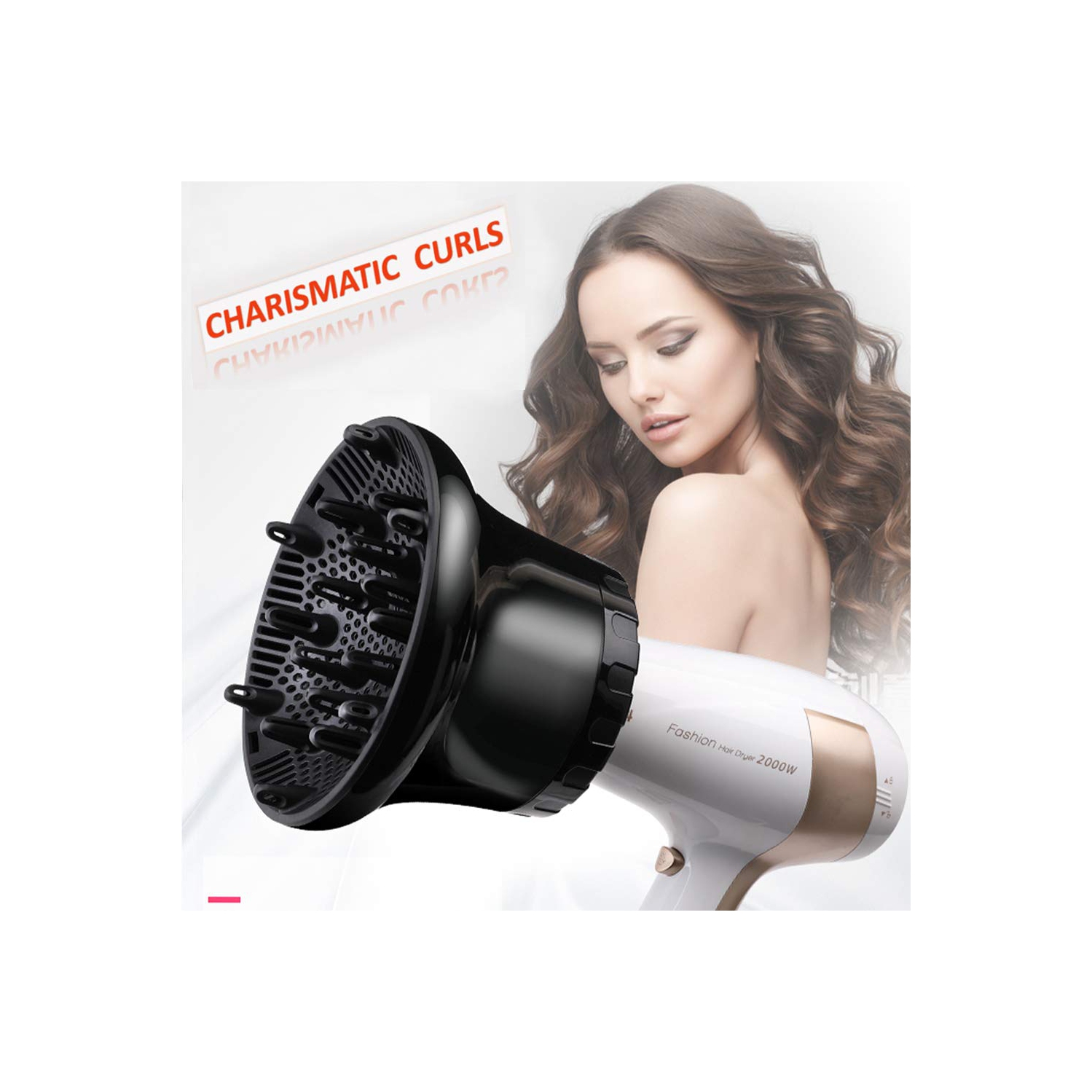 Diffuseur pour sèche-cheveux universel pour cheveux Curly Wave, accessoire pour sèche-cheveux épais et naturel utilise un élément en nid d'abeille