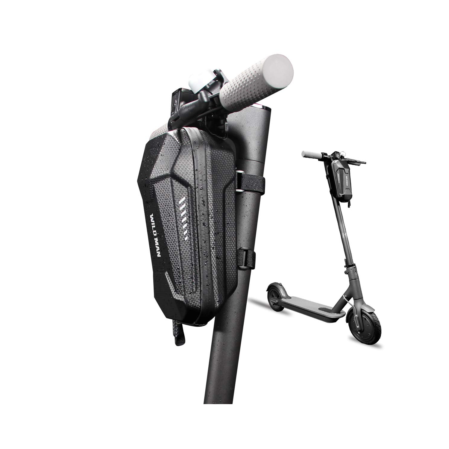 Scooter Storage Bag, Scooter Handlebar Bag, Waterproof Durable EVA Front Hanging Bag for Mijia M365 Segway Ninebot ES ES1/ES2/ES3/ES4 Fit for Wallet