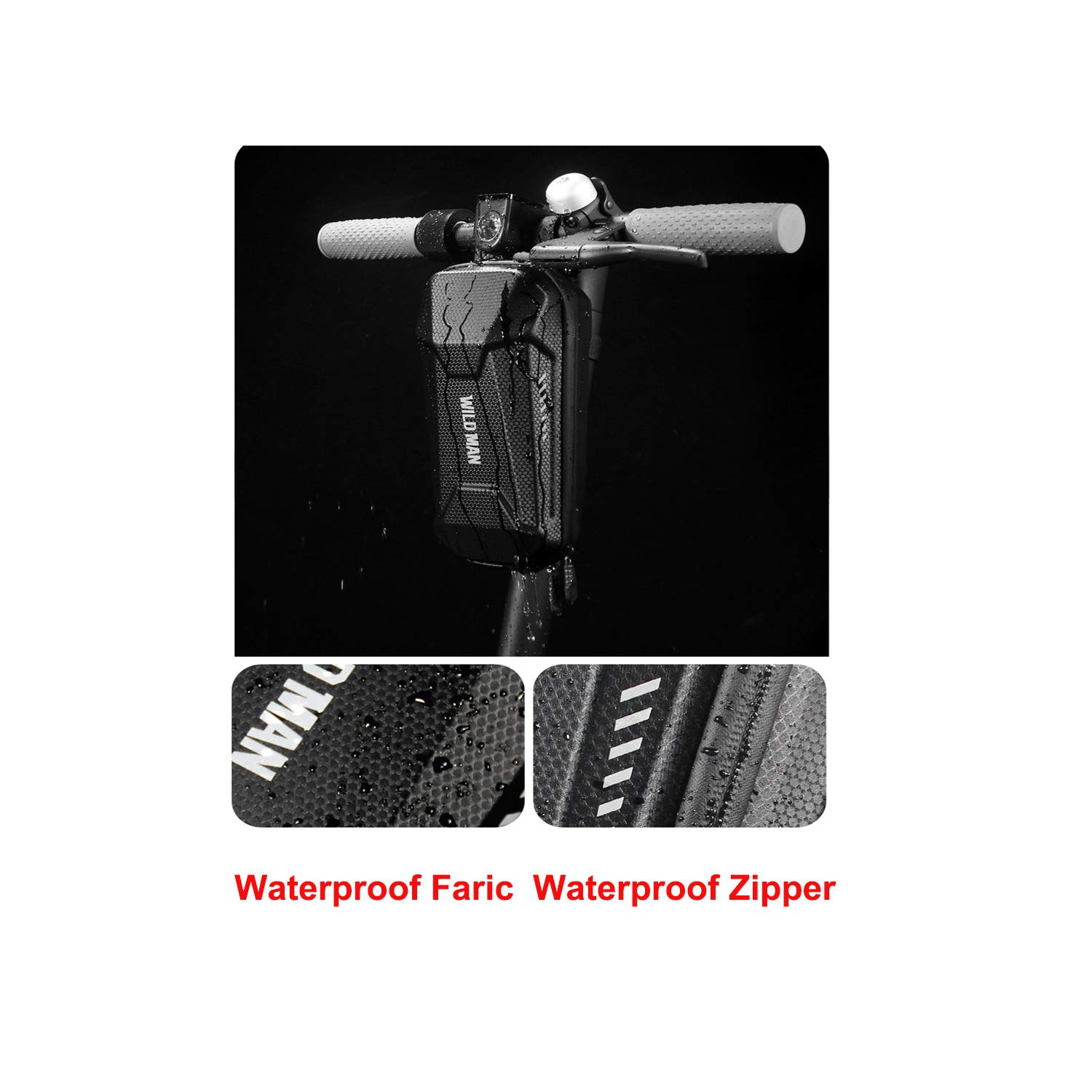 Scooter Storage Bag, Scooter Handlebar Bag, Waterproof Durable EVA Front Hanging Bag for Mijia M365 Segway Ninebot ES ES1/ES2/ES3/ES4 Fit for Wallet