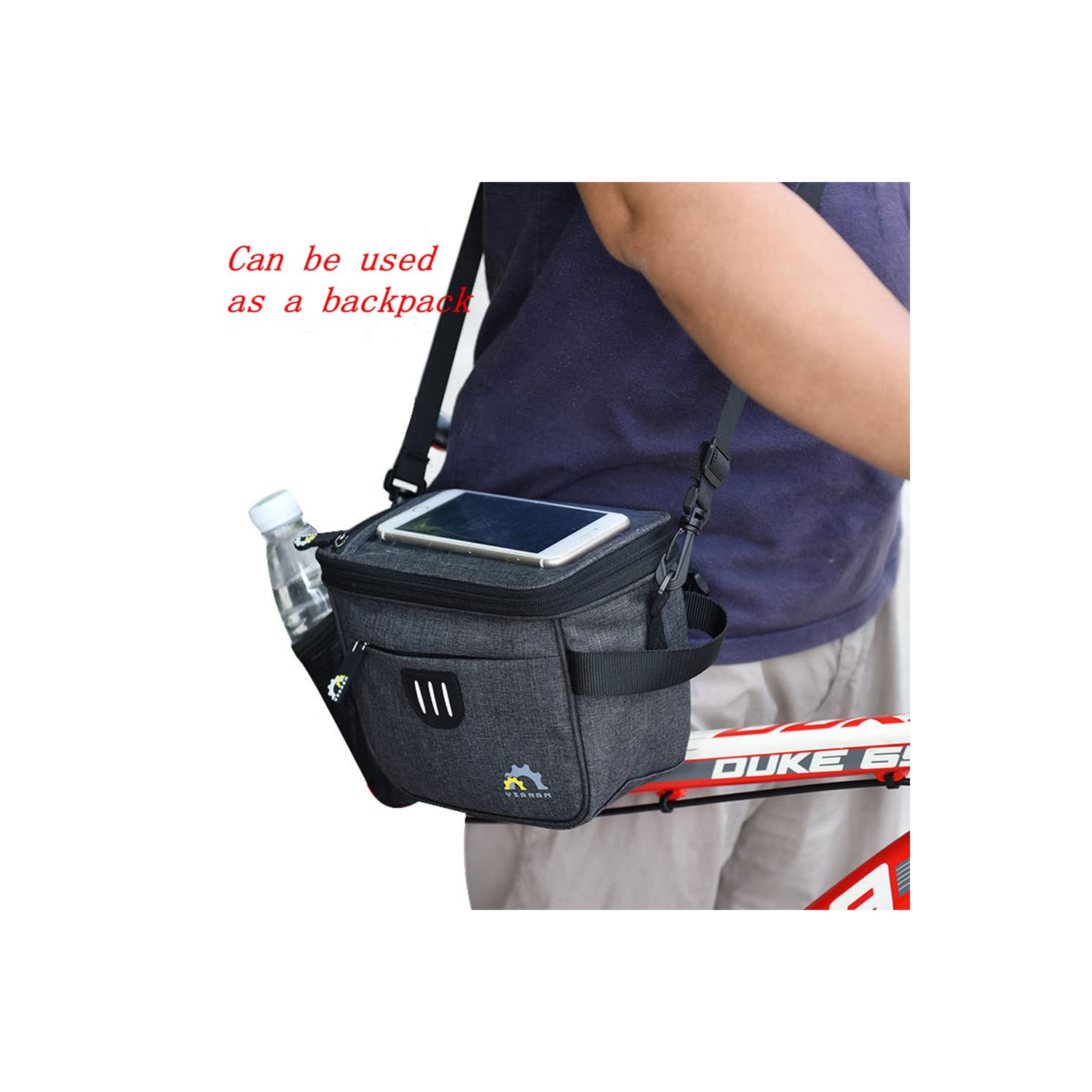 Sacs de guidon de vélo, sacs de guidon de vélo, panier pour sacs avant de vélo multifonctions, sacs de rangement pour cadre avant de vélo, sac de