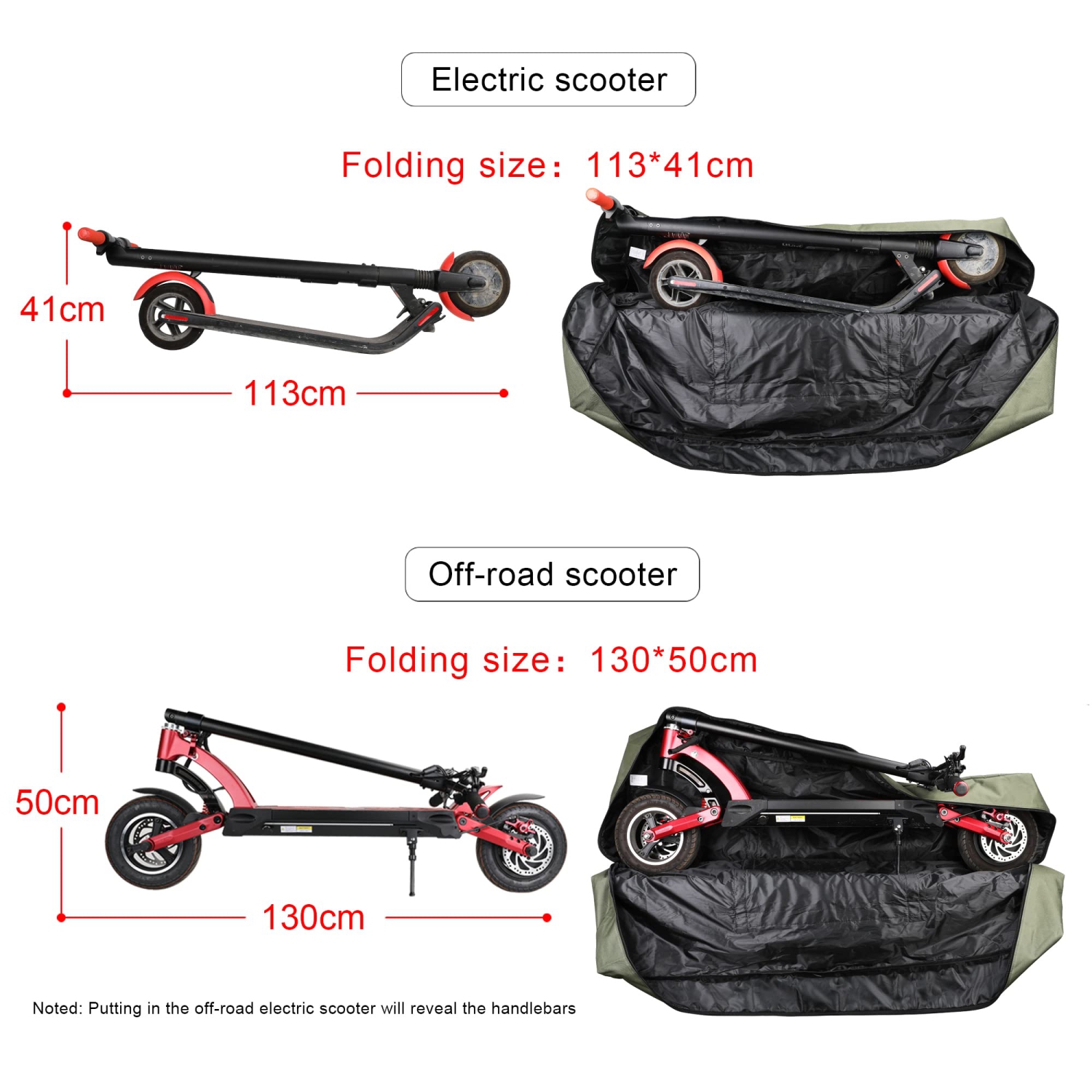 Sac de transport pliable pour trottinette électrique Trottinette électrique Sac de rangement portatif pour se déplacer en plein air
