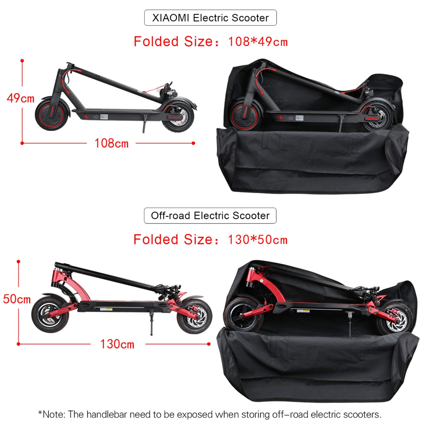 Sac de transport pliable pour trottinette électrique Trottinette électrique Sac de rangement portatif pour se déplacer en plein air