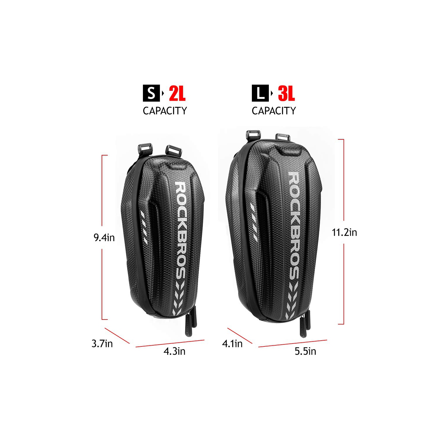 Sac de rangement pour trottinette Trottinette électrique Sac avant pour guidon de trottinette étanche pour trottinette ES/moto pliable en EVA Sac de