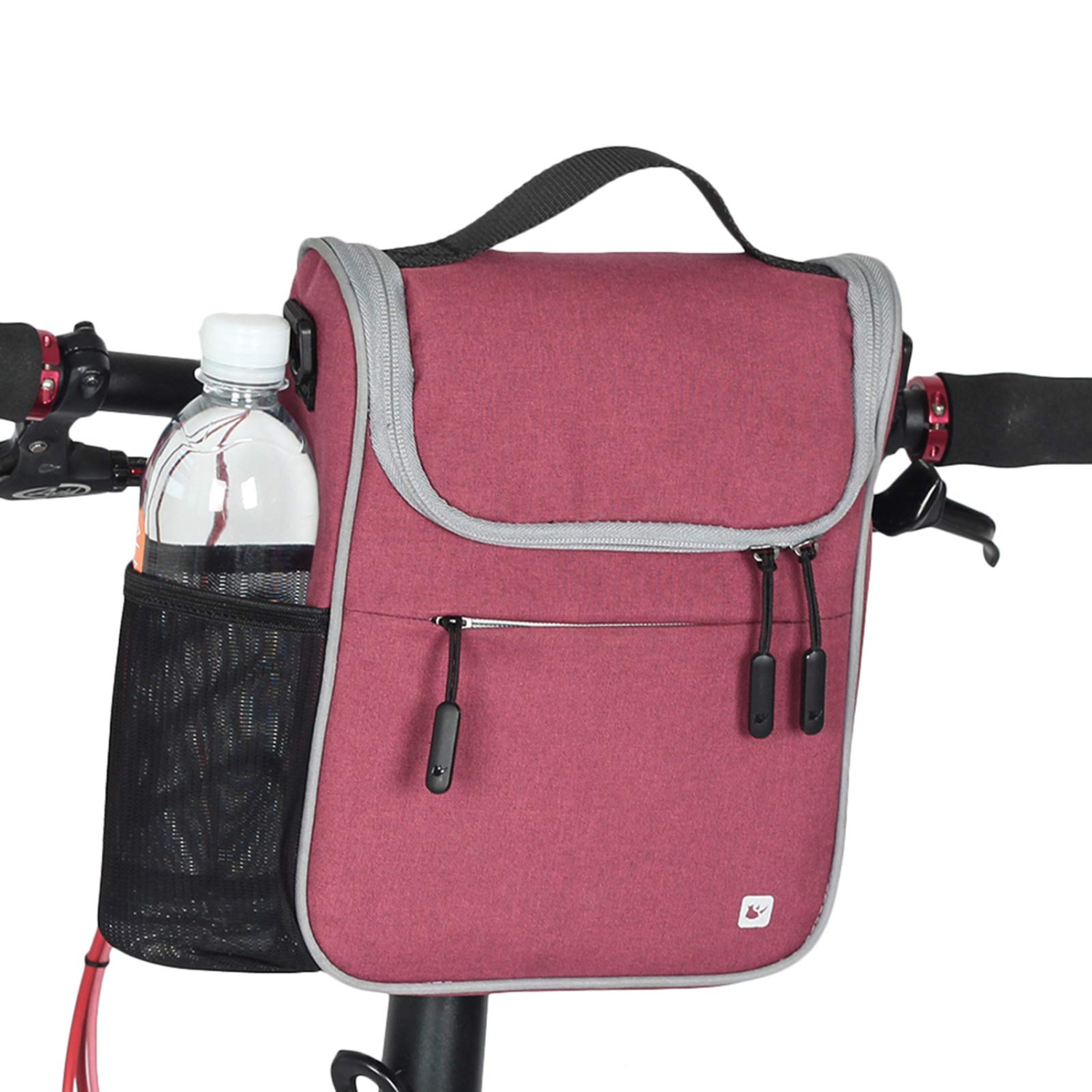 Bike Basket Bicycle Handlebar Bag Front Frame Top Tube Storage Bag Mini Shoulder/Hand Bag with Rain Cover