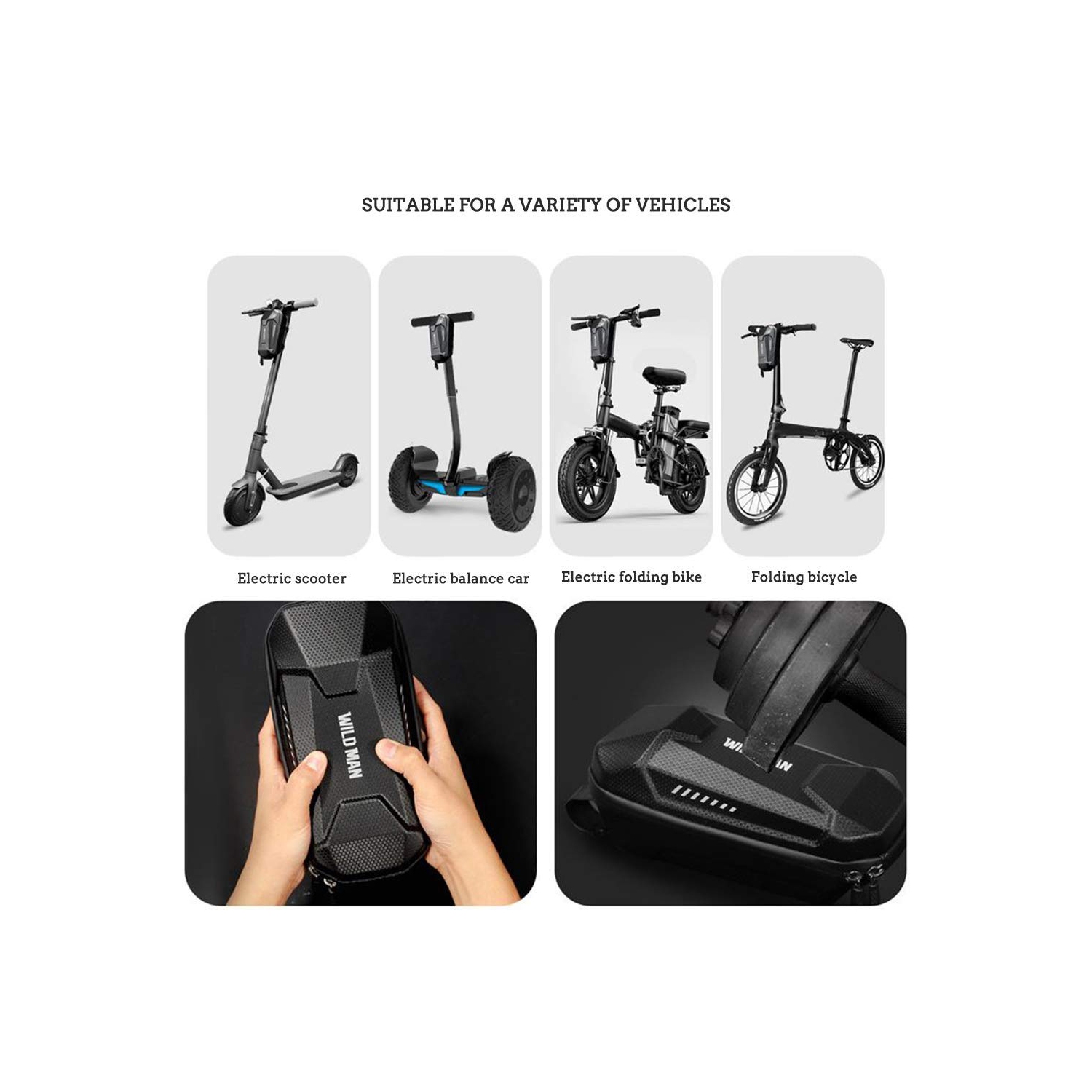 Hard Shell Waterproof Scooter Storage Bag for Kick Scooters Folding Bike