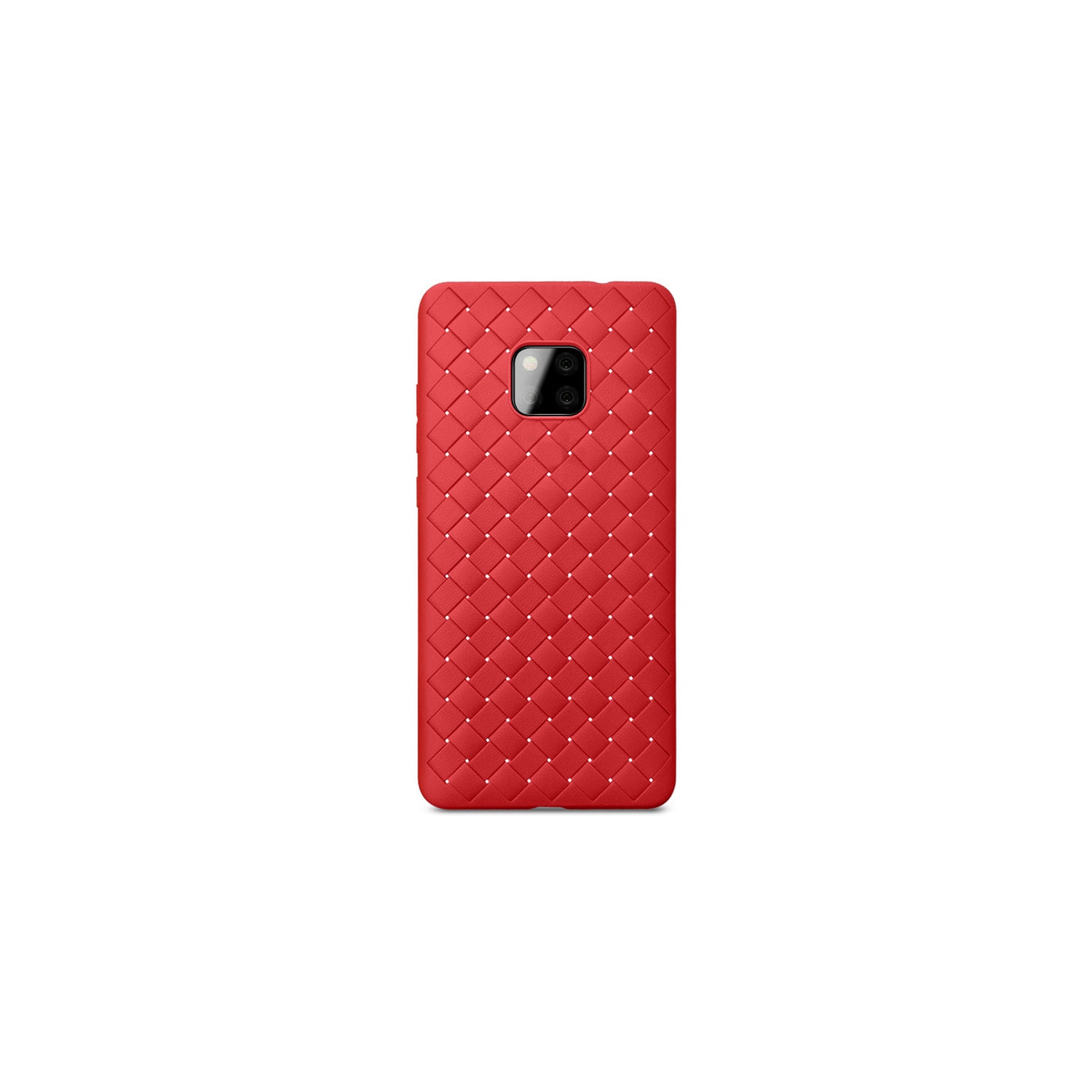 PANDACO Red Leather Cross-Weave Case for Huawei Mate 20 Pro
