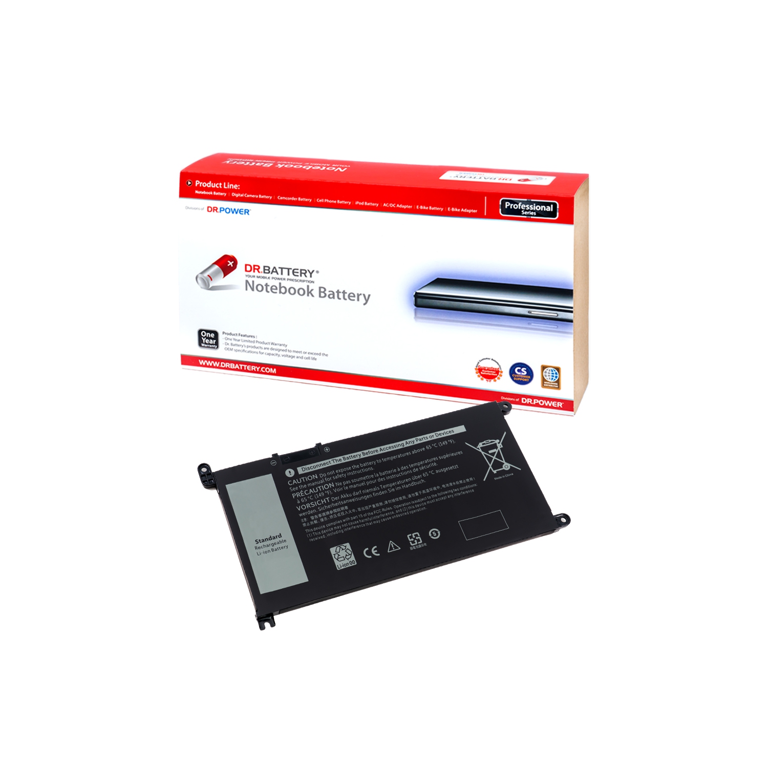 DR. BATTERY - Replacement Laptop Battery YRDD6 01VX1H for Dell Inspiron 15 3501 Vostro 15 5590 Vostro 14 5490 [11.46V / 42Wh] **Free Shipping**